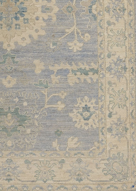 4.8 x 6.9 ft Hand Knotted Oushak Rug