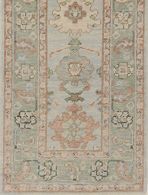 2.7 x 6.11 ft Hand Knotted Oushak Rug