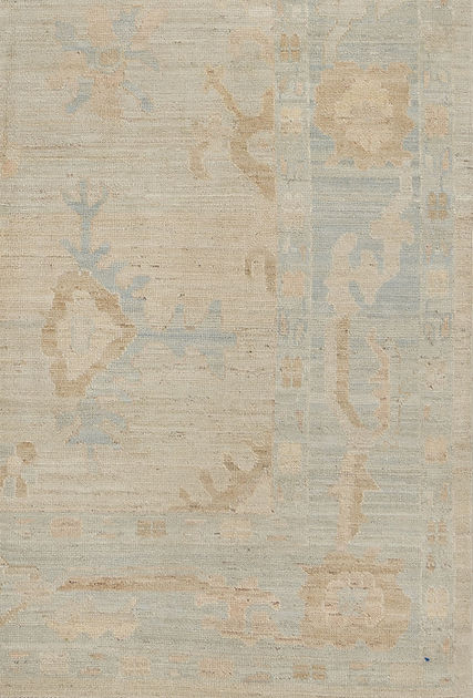6.3 x 8.9 ft Hand Knotted Oushak Rug