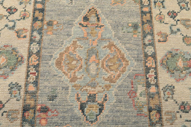 3.4 x 5.3 ft Hand Knotted Oushak Rug