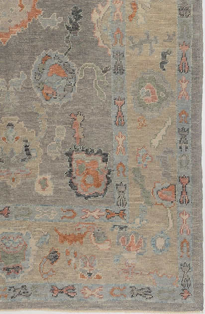 6.2 x 9.7 ft Hand Knotted Oushak Rug