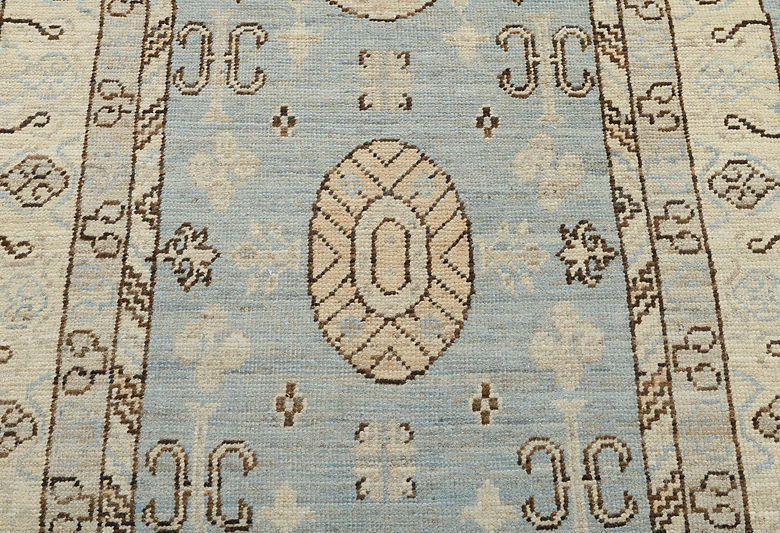 3 x 9.1 ft Hand Knotted Khotan Runner
