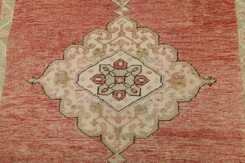 3.2 x 11.9 ft Hand Knotted Vintage Oushak Runner