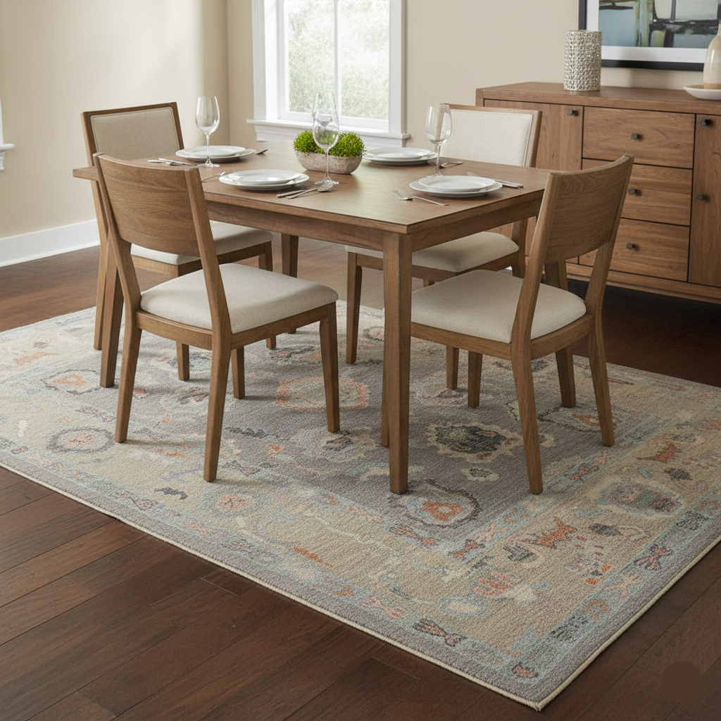 6.2 x 9.7 ft Hand Knotted Oushak Rug