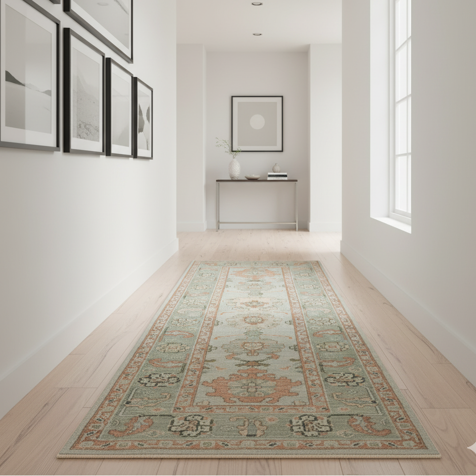 2.7 x 6.11 ft Hand Knotted Oushak Rug