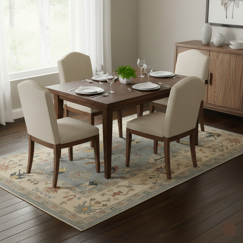 5.11 x 10 ft Hand Knotted Oushak Rug