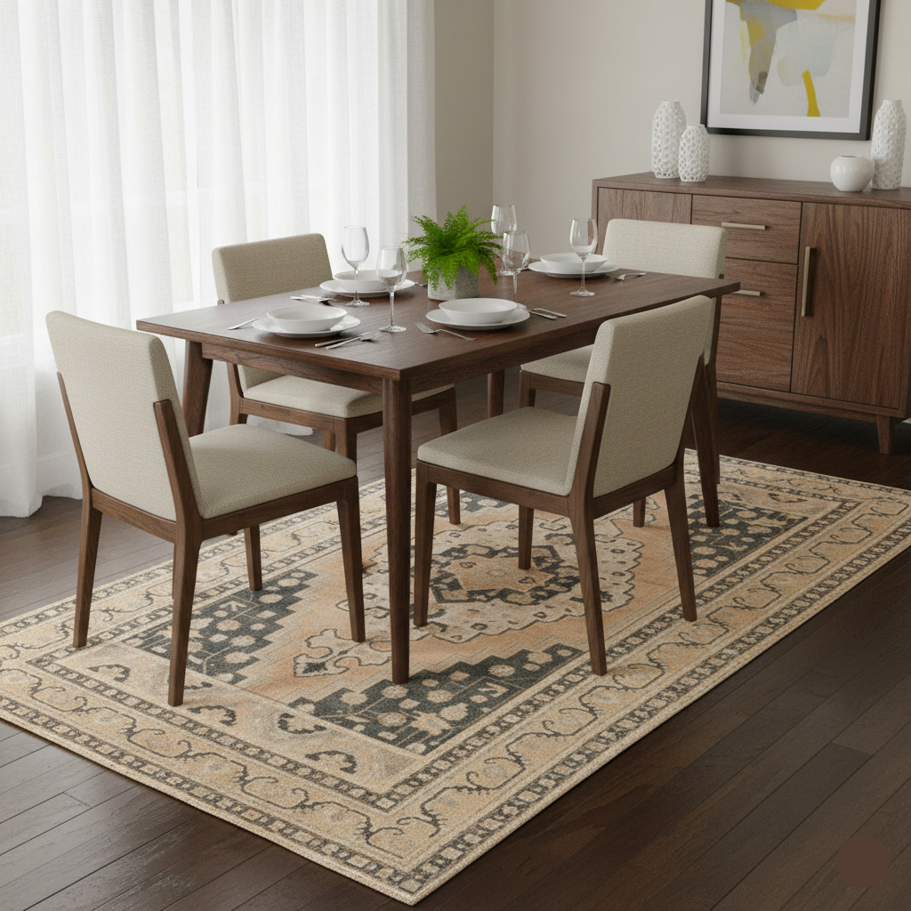 5.5 x 9.6 ft Hand Knotted Oushak Rug