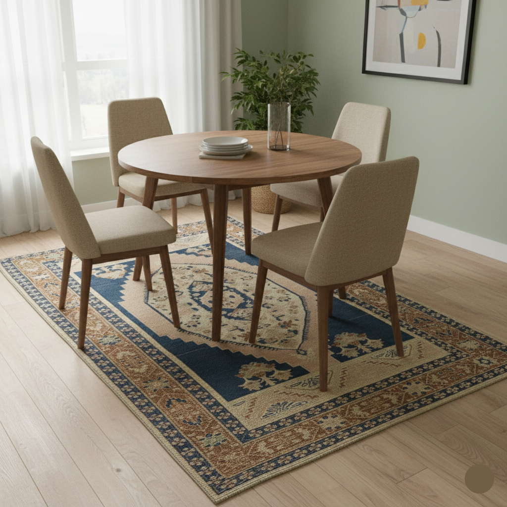 5.1 x 8.3 ft Hand Knotted Vintage Oushak Rug