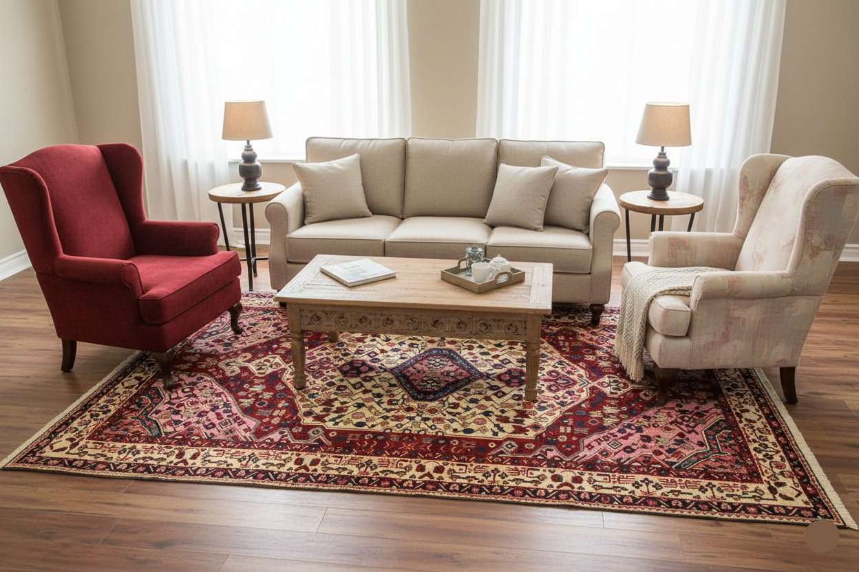 6.8 x 10 ft Hand Knotted Old Persian Bakhtiari Rug