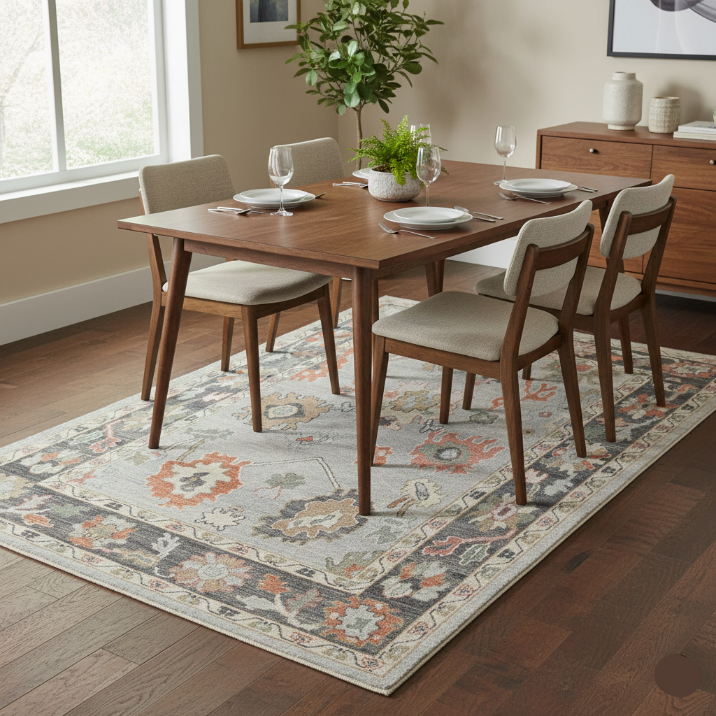 6.5 x 10.3 ft Hand Knotted Oushak Rug