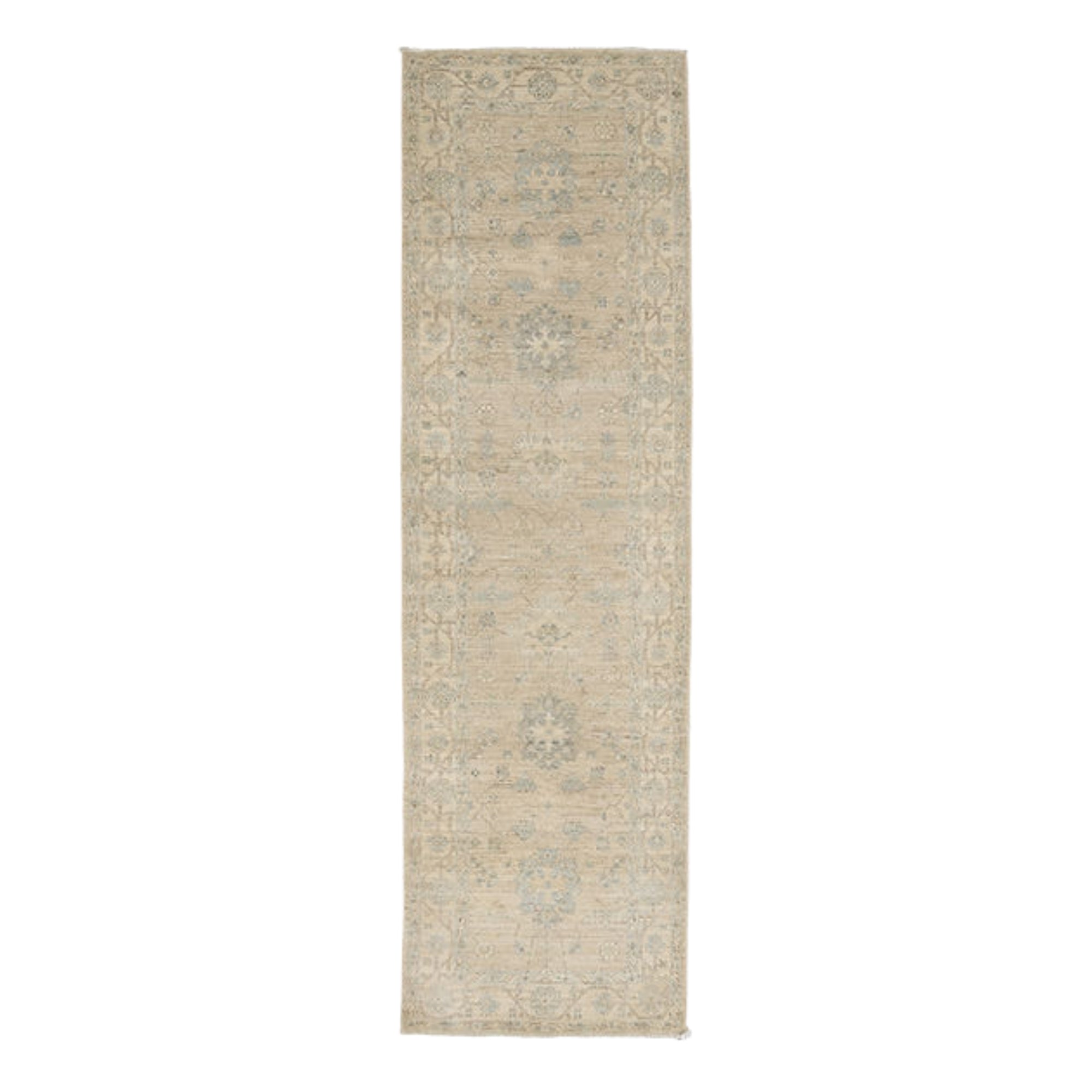 2.11 x 9.11 ft Hand Knotted Oushak Runner