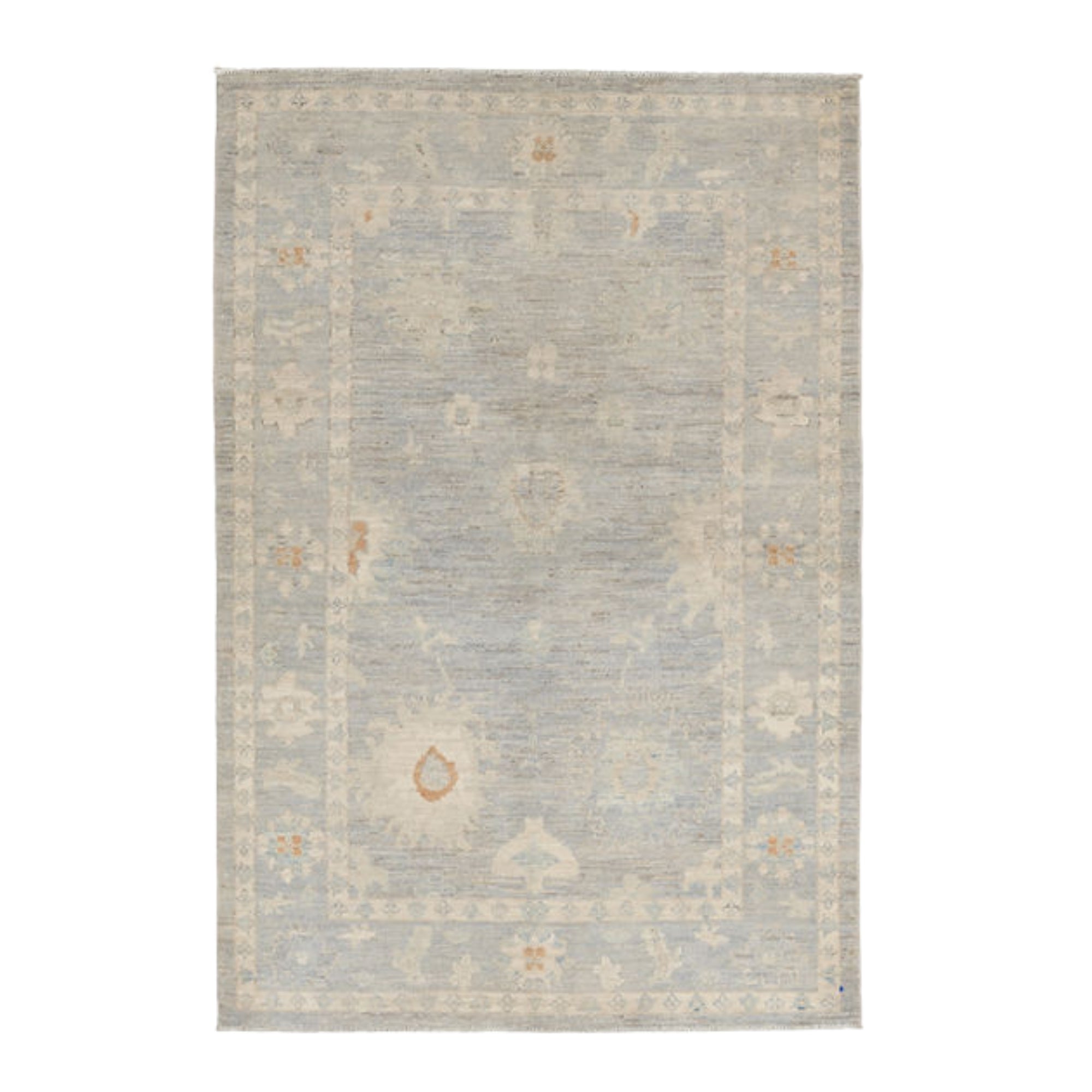 4.1 x 6 ft Hand Knotted Oushak Rug