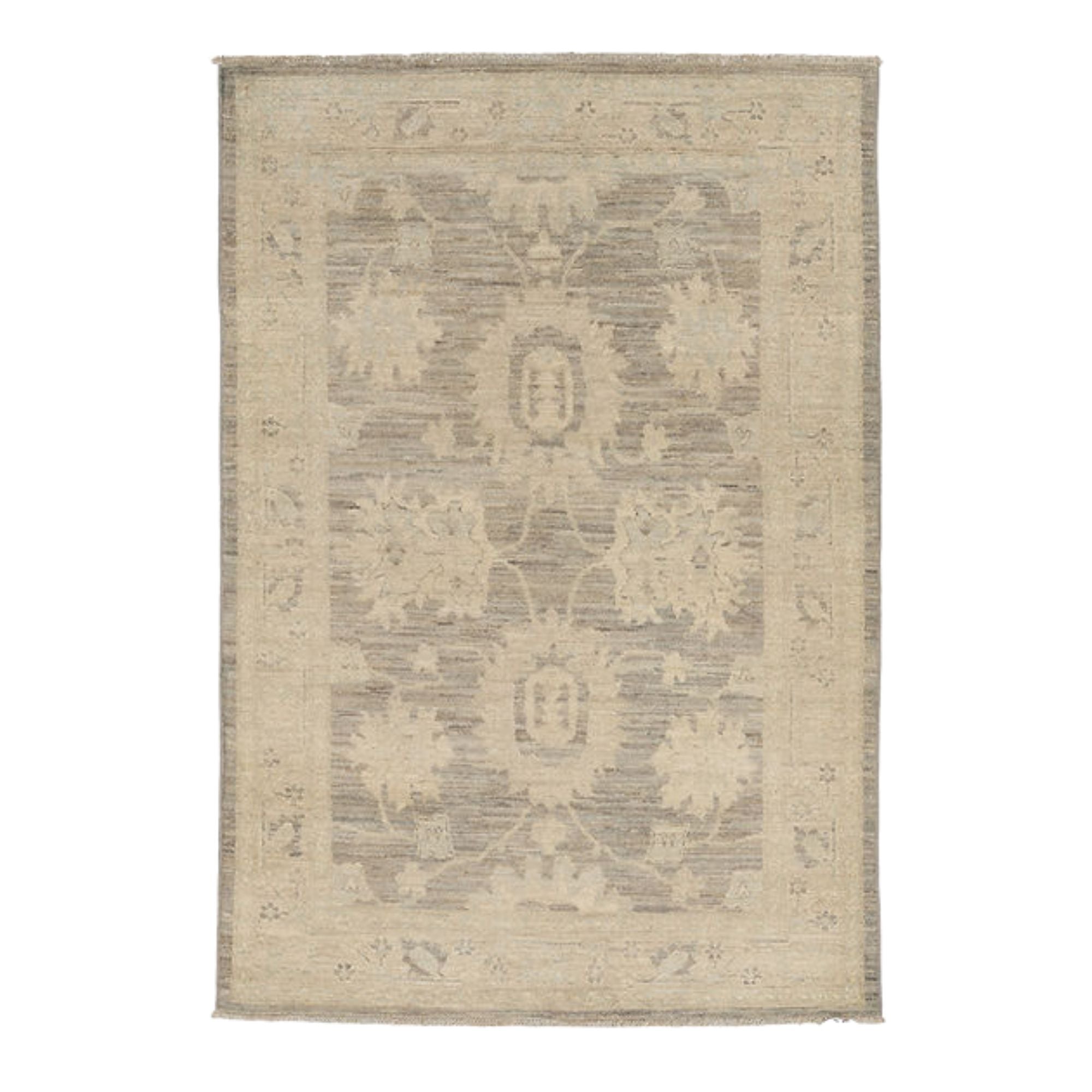 3.10 x 5.9 ft Hand Knotted Oushak Rug