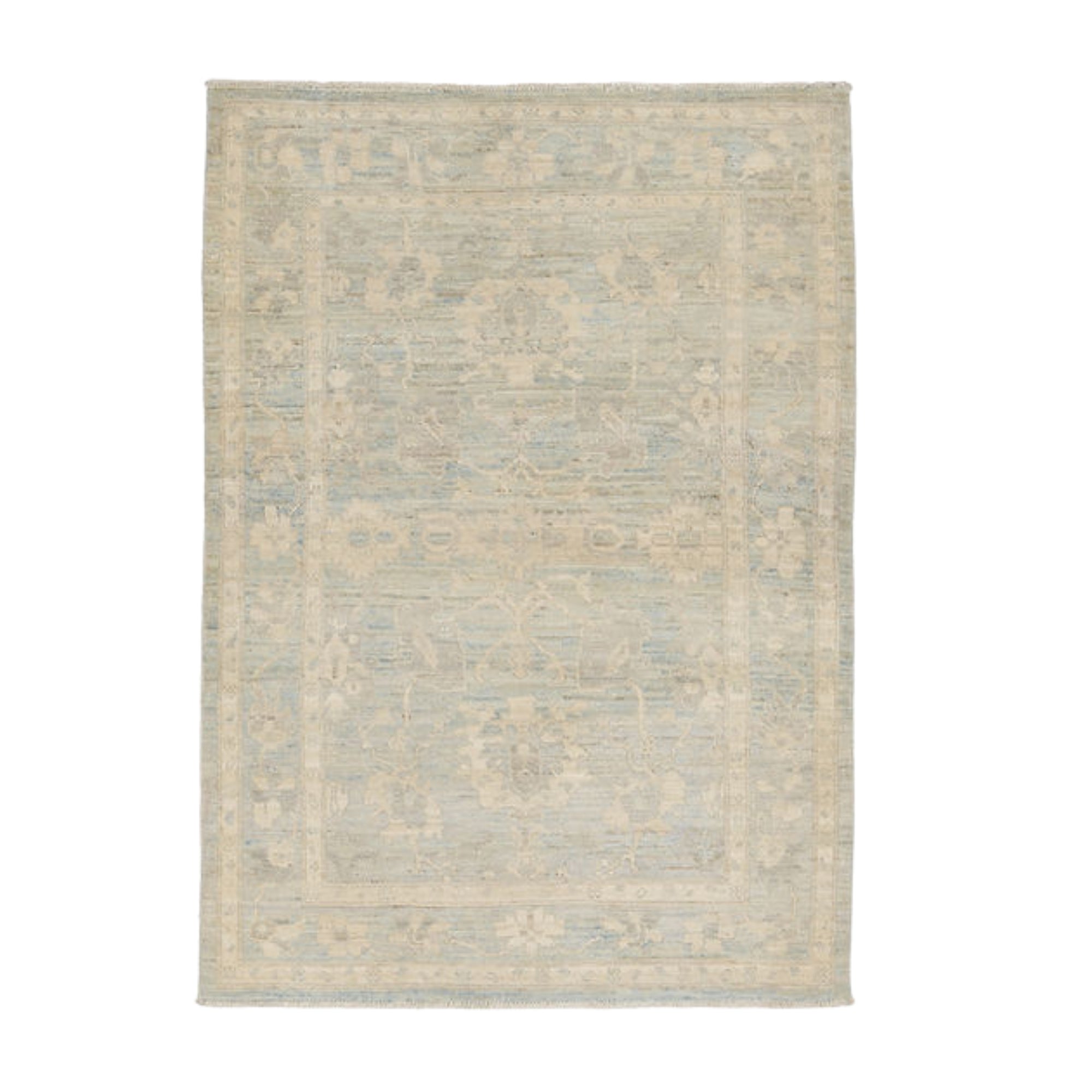 3.10 x 5.8 ft Hand Knotted Oushak Rug