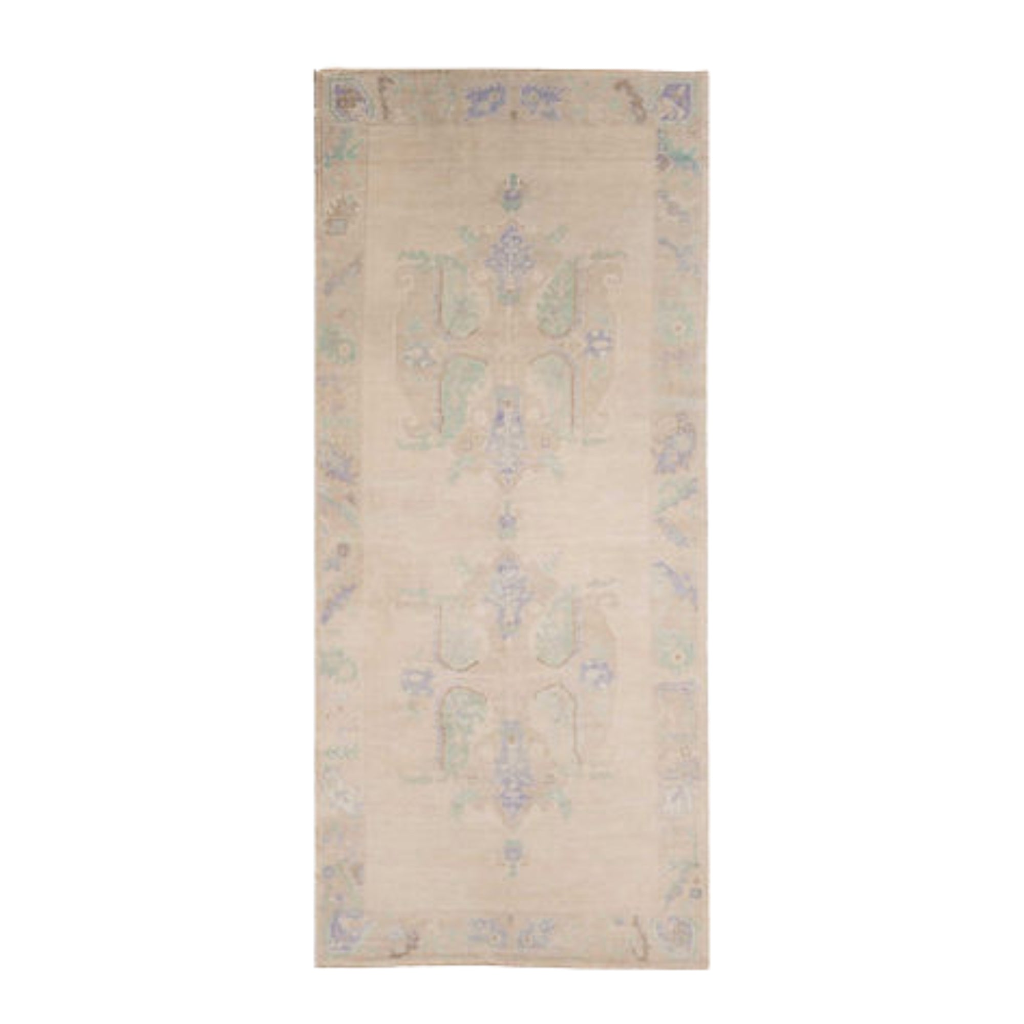 4.11 x 11.6 ft Hand Knotted Oushak Rug