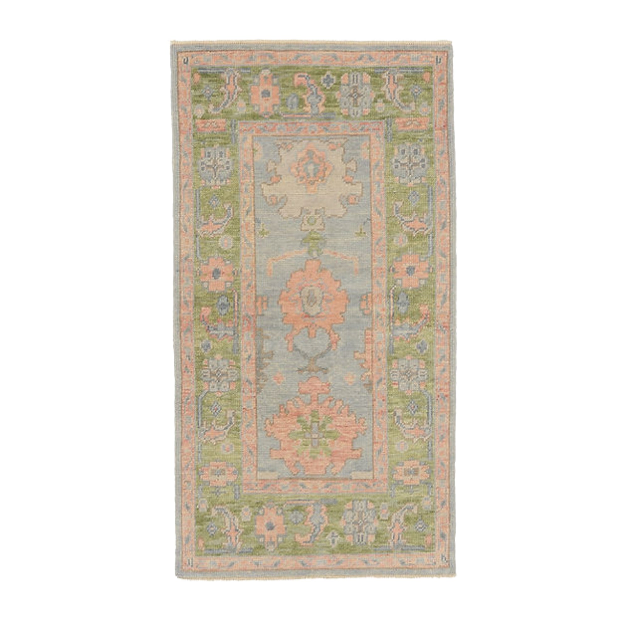 2.11 x 5.7 ft Hand Knotted Oushak Rug