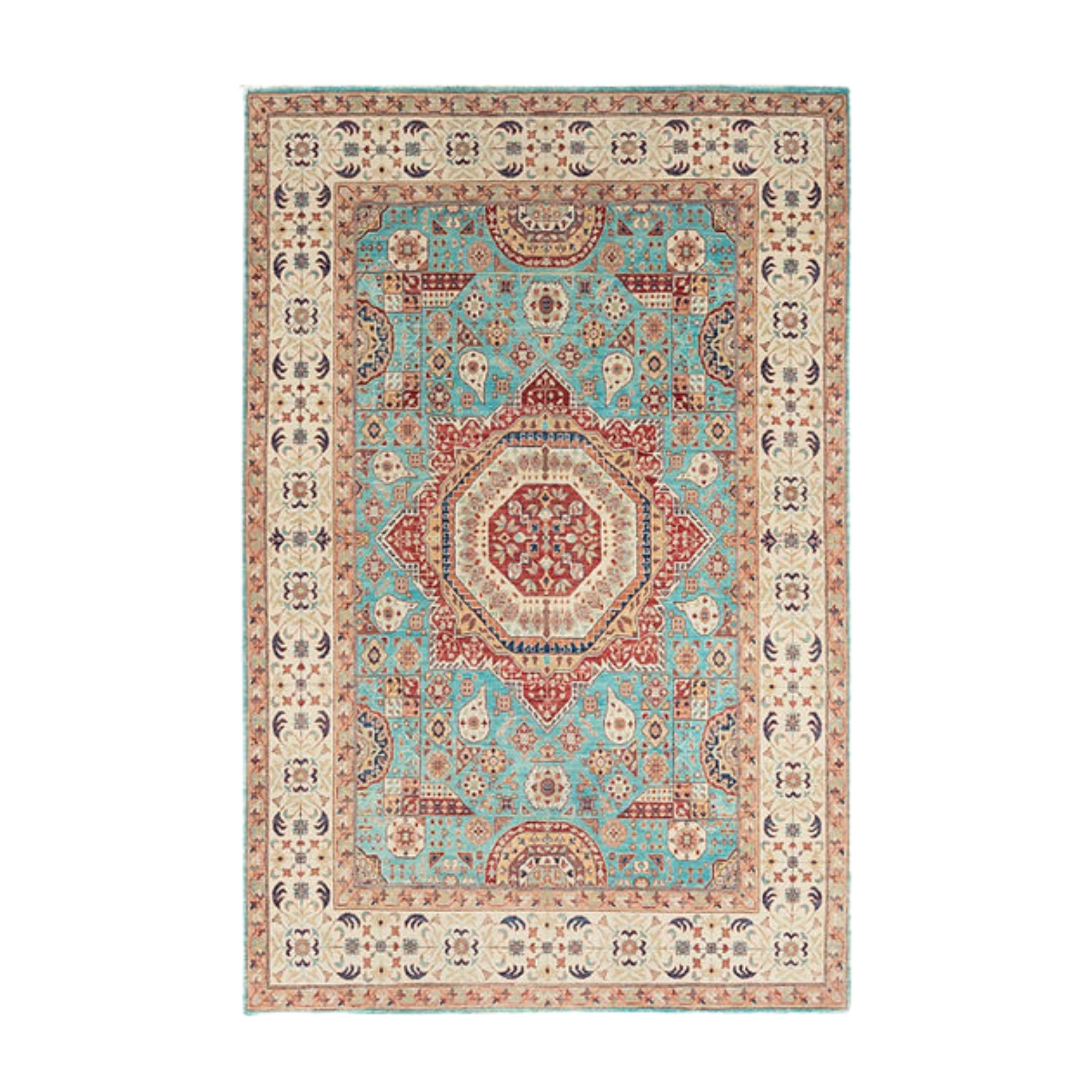 5.4 x 8.2 ft Hand Knotted Mamlook Rug