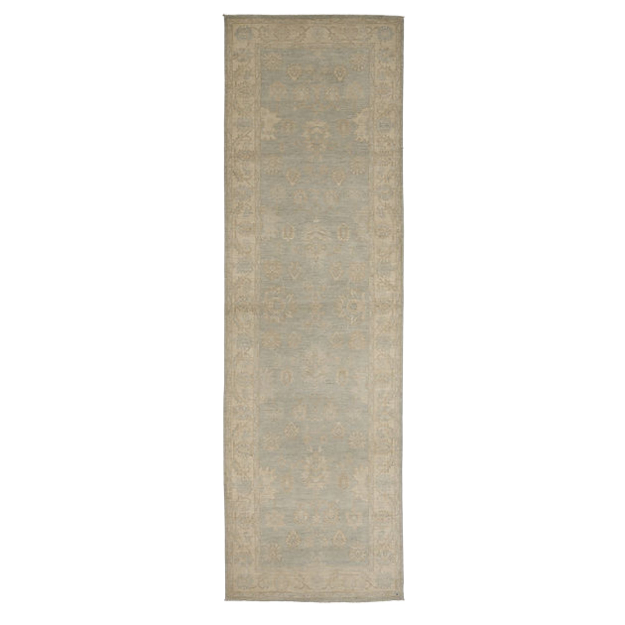 4.2 x 14.2 ft Hand Knotted Oushak Runner