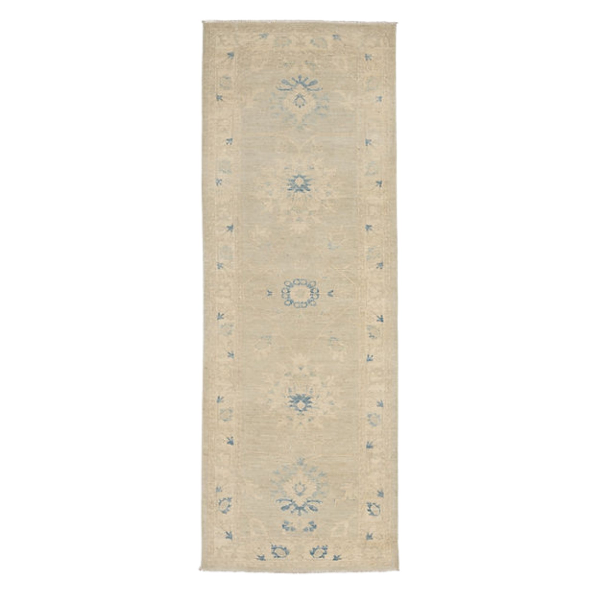 3.1 x 8.10 ft Hand Knotted Oushak Runner