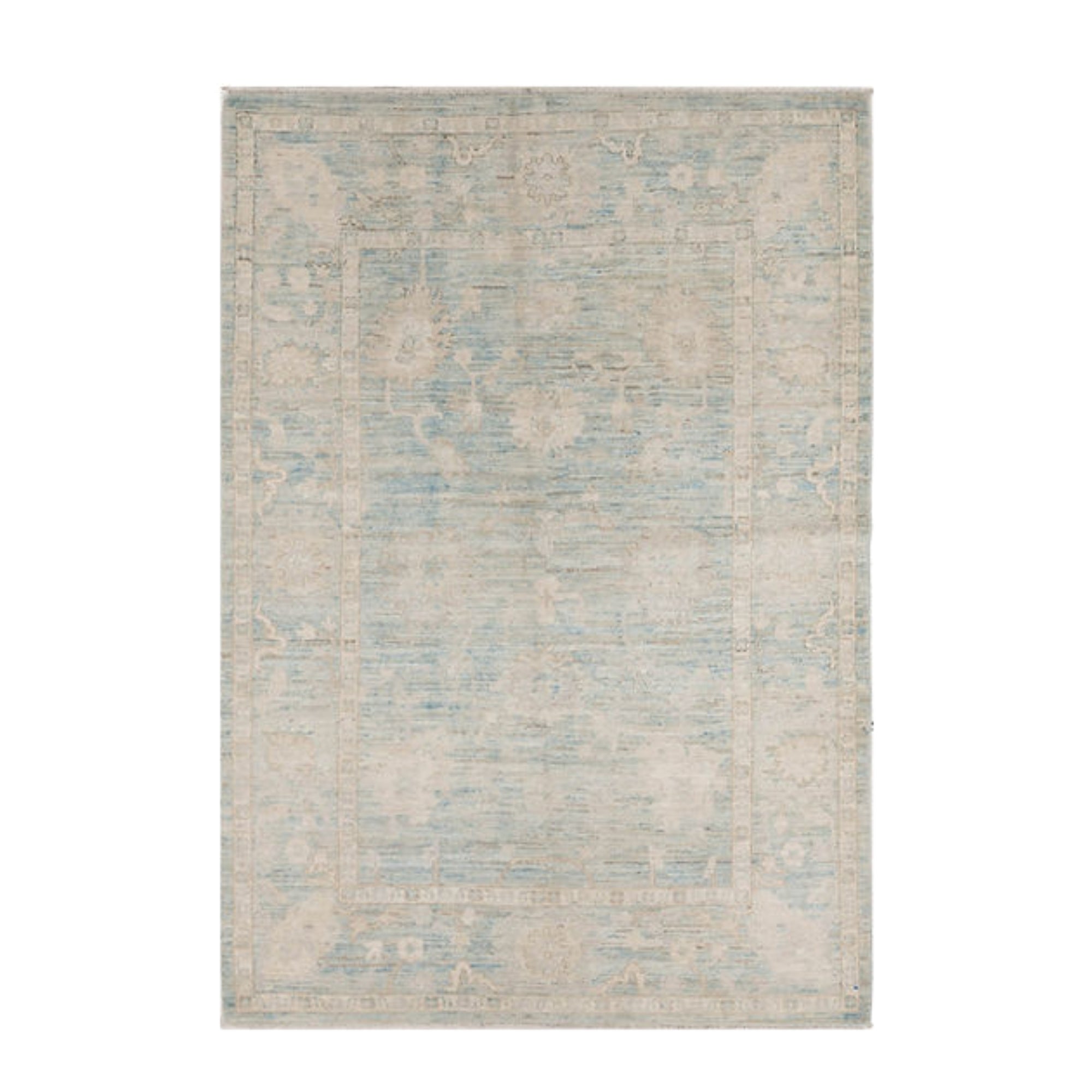 4.9 x 6.11 ft Hand Knotted Oushak Rug