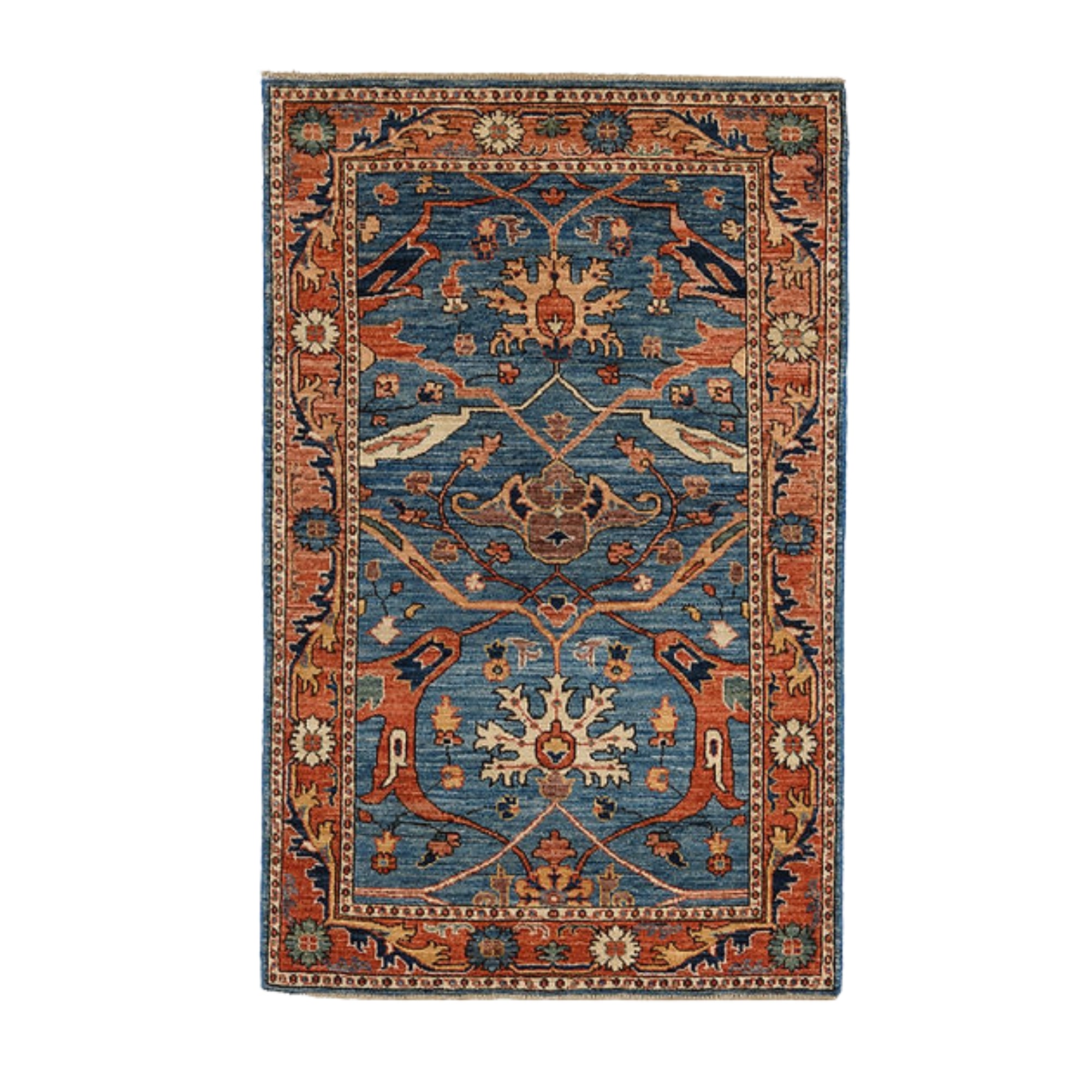 3 x 4.9 ft Hand Knotted Serapi Rug