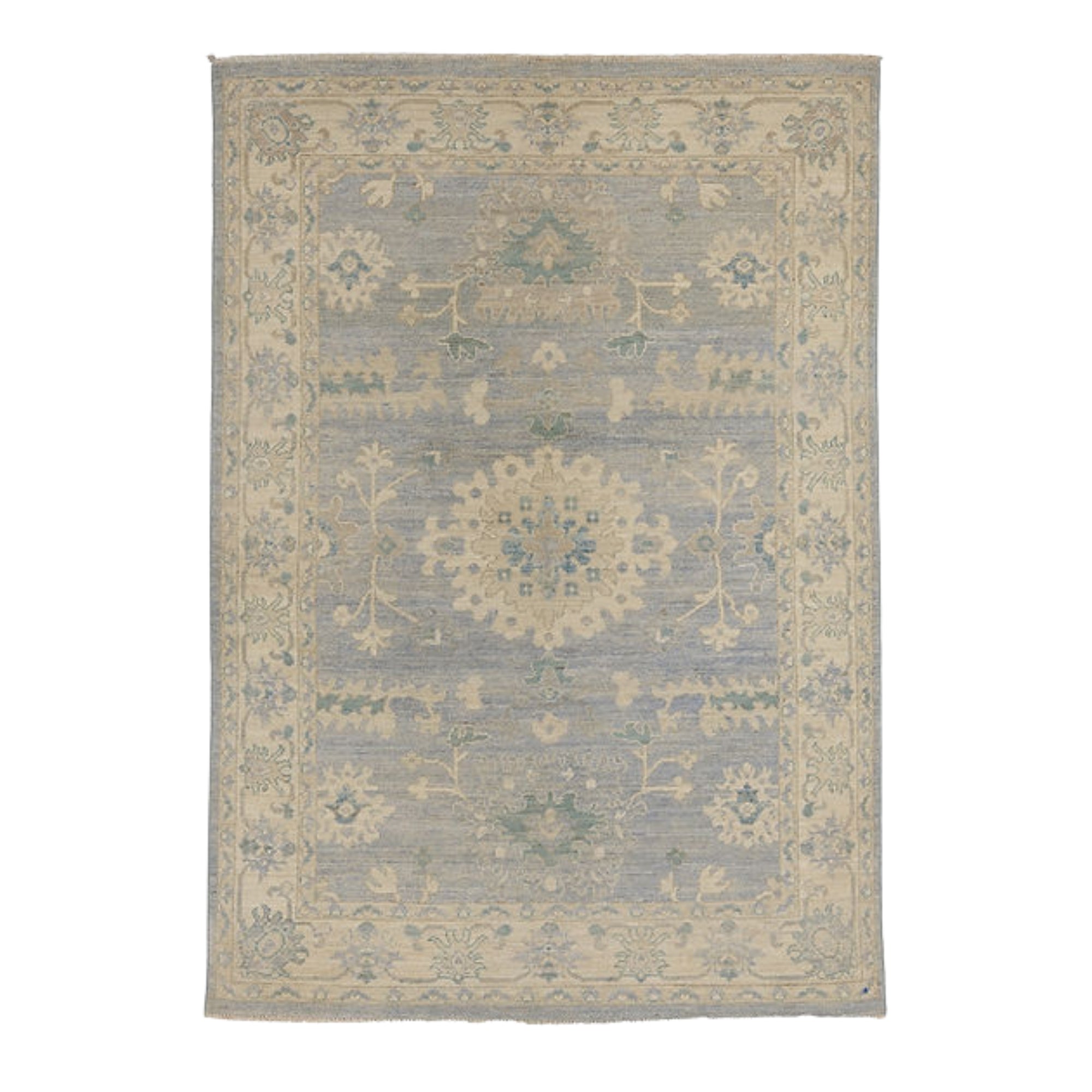 4.8 x 6.9 ft Hand Knotted Oushak Rug