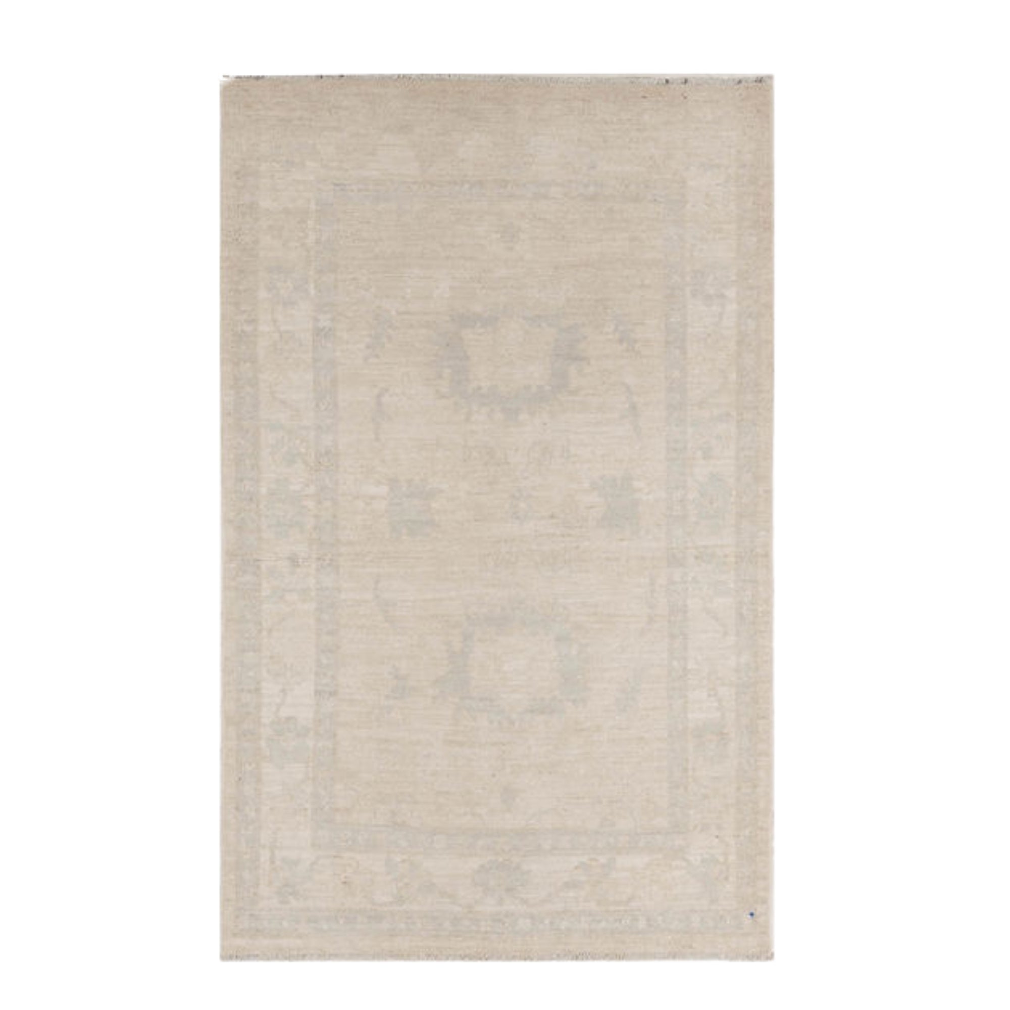 3.8 x 6 ft Hand Knotted Oushak Rug