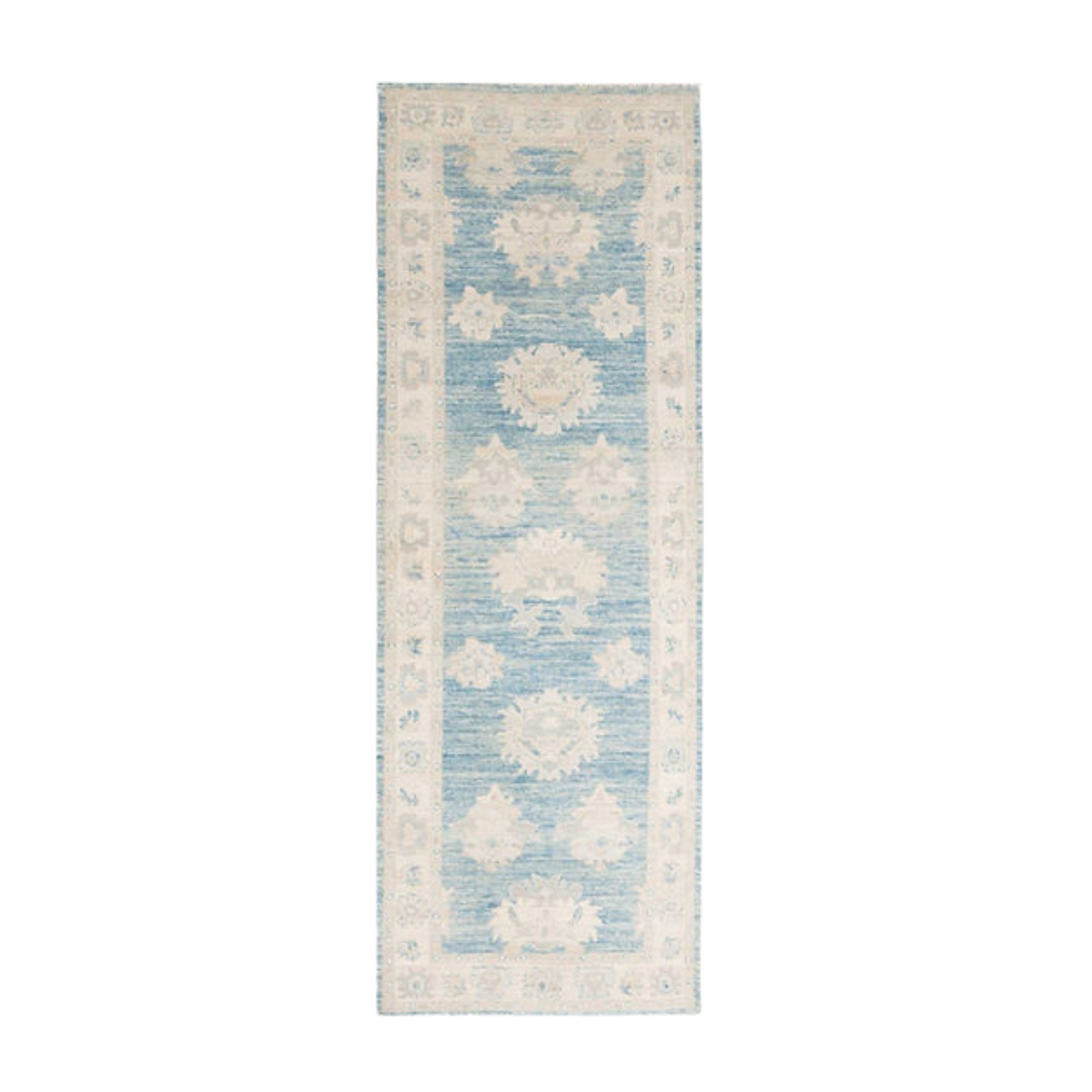 2.9 x 8 ft Hand Knotted Oushak Runner