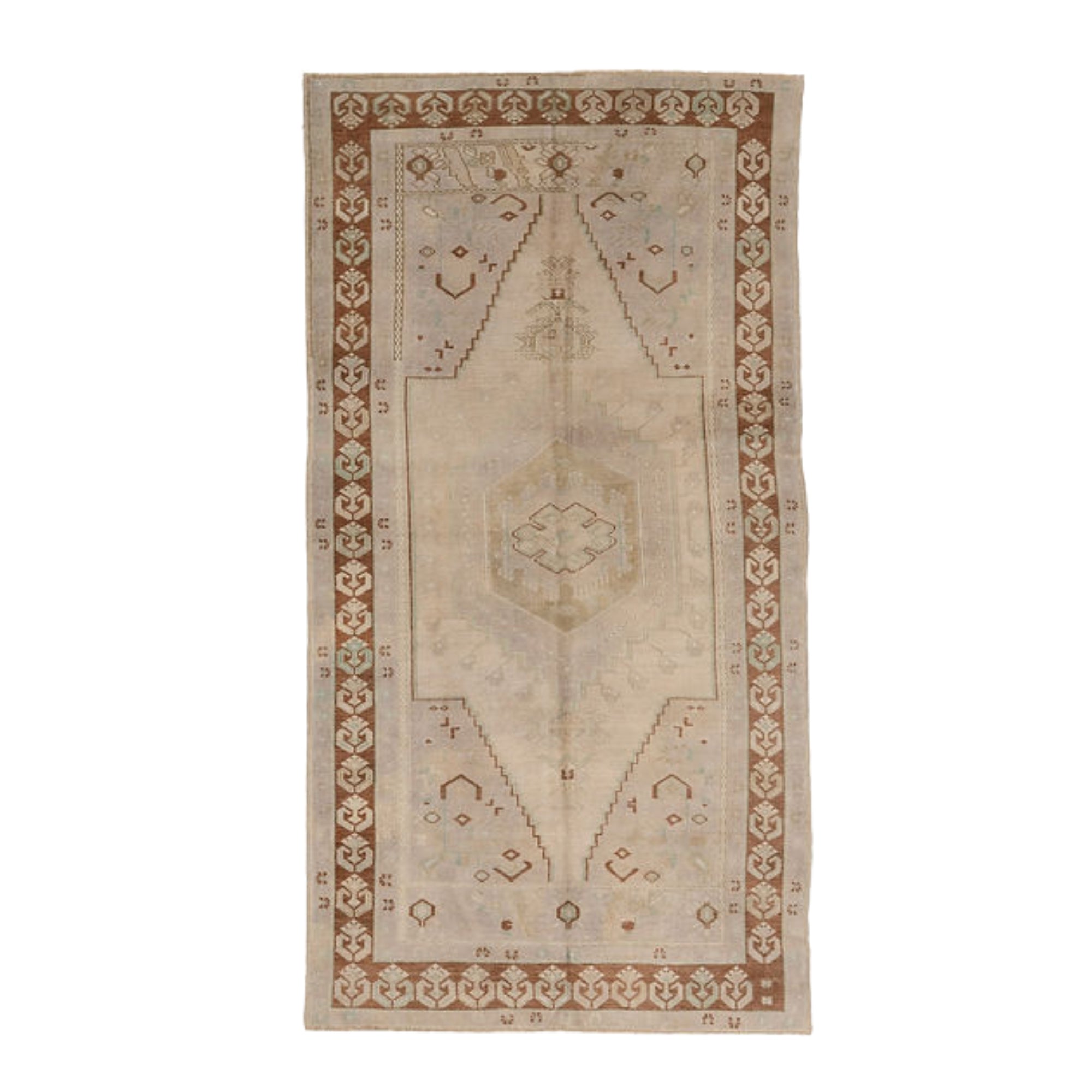 4.7 x 8.6 ft Hand Knotted Oushak Rug