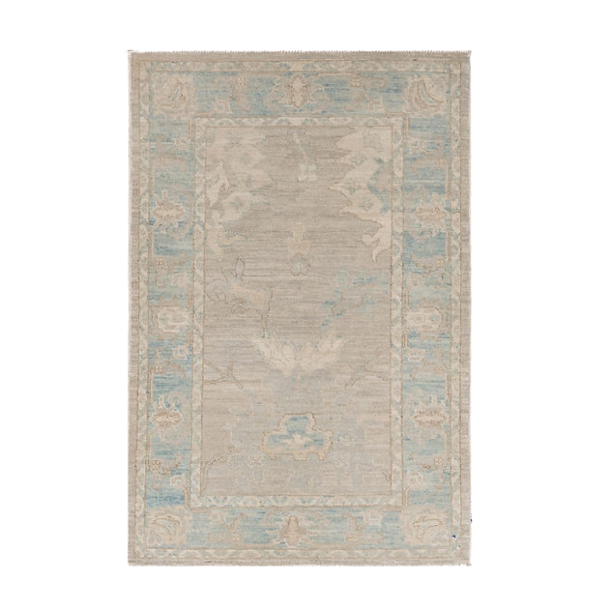 3.1 x 4.9 ft Hand Knotted Oushak Rug