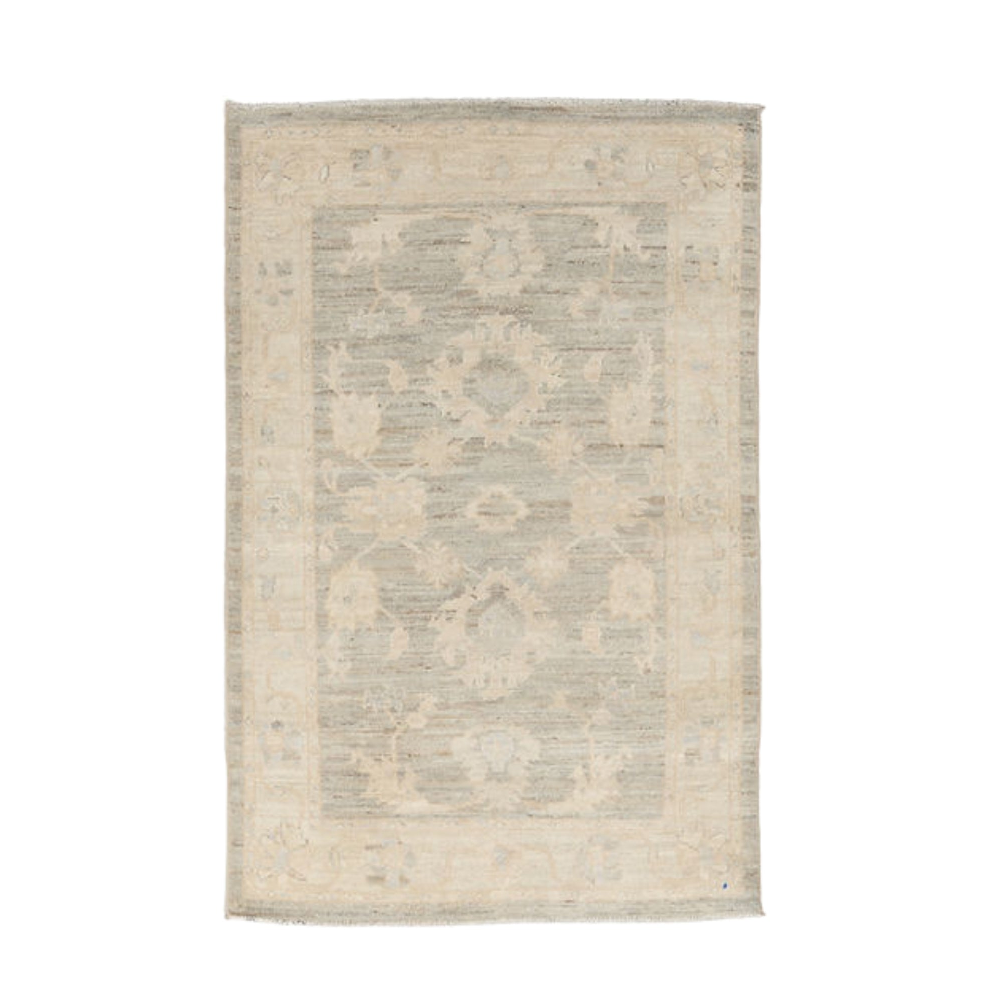 3.2 x 4.11 ft Hand Knotted Oushak Rug