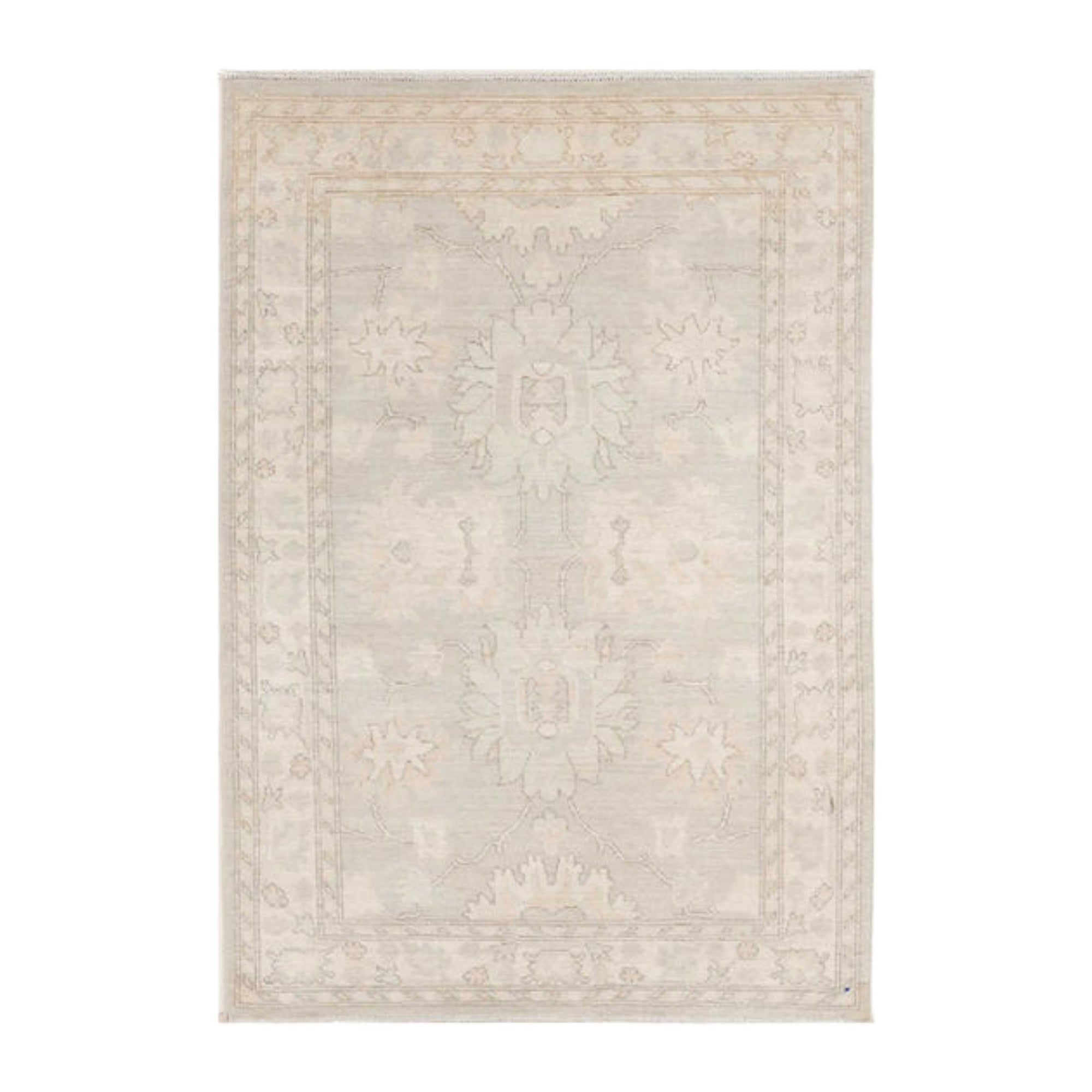 4 x 5.9 ft Hand Knotted Oushak Rug