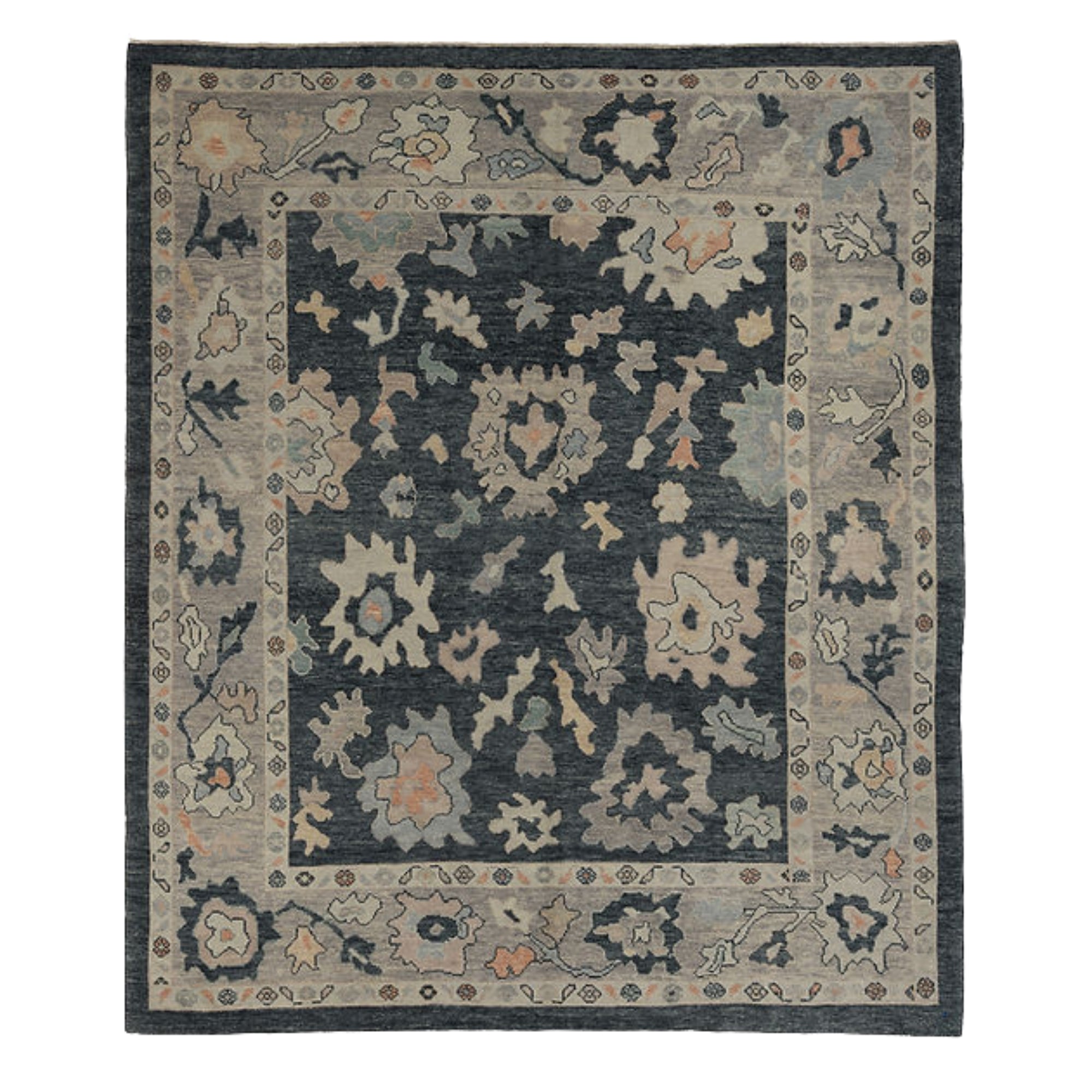 8.4 x 9.10 ft Hand Knotted Oushak Rug