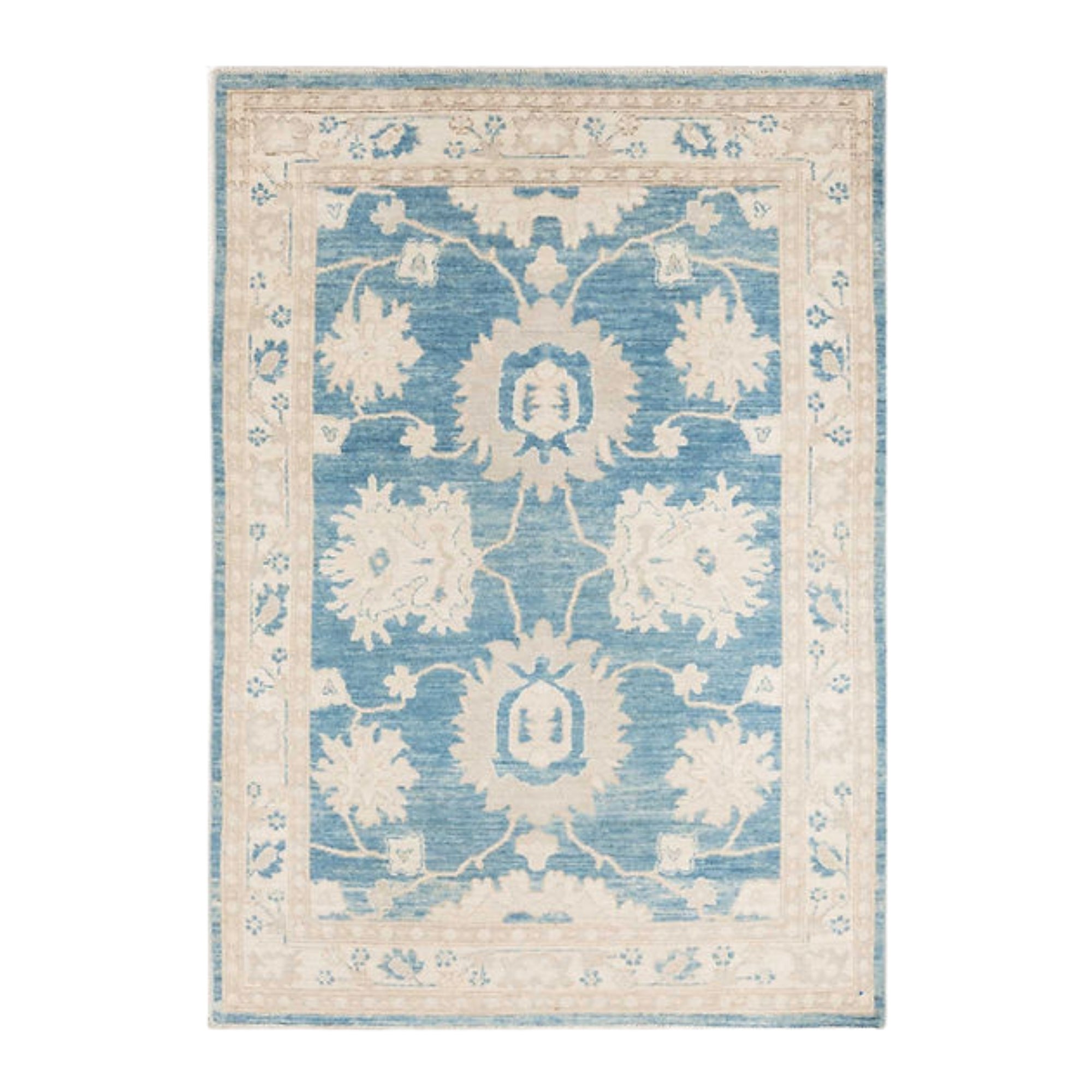 4 x 5.9 ft Hand Knotted Oushak Rug