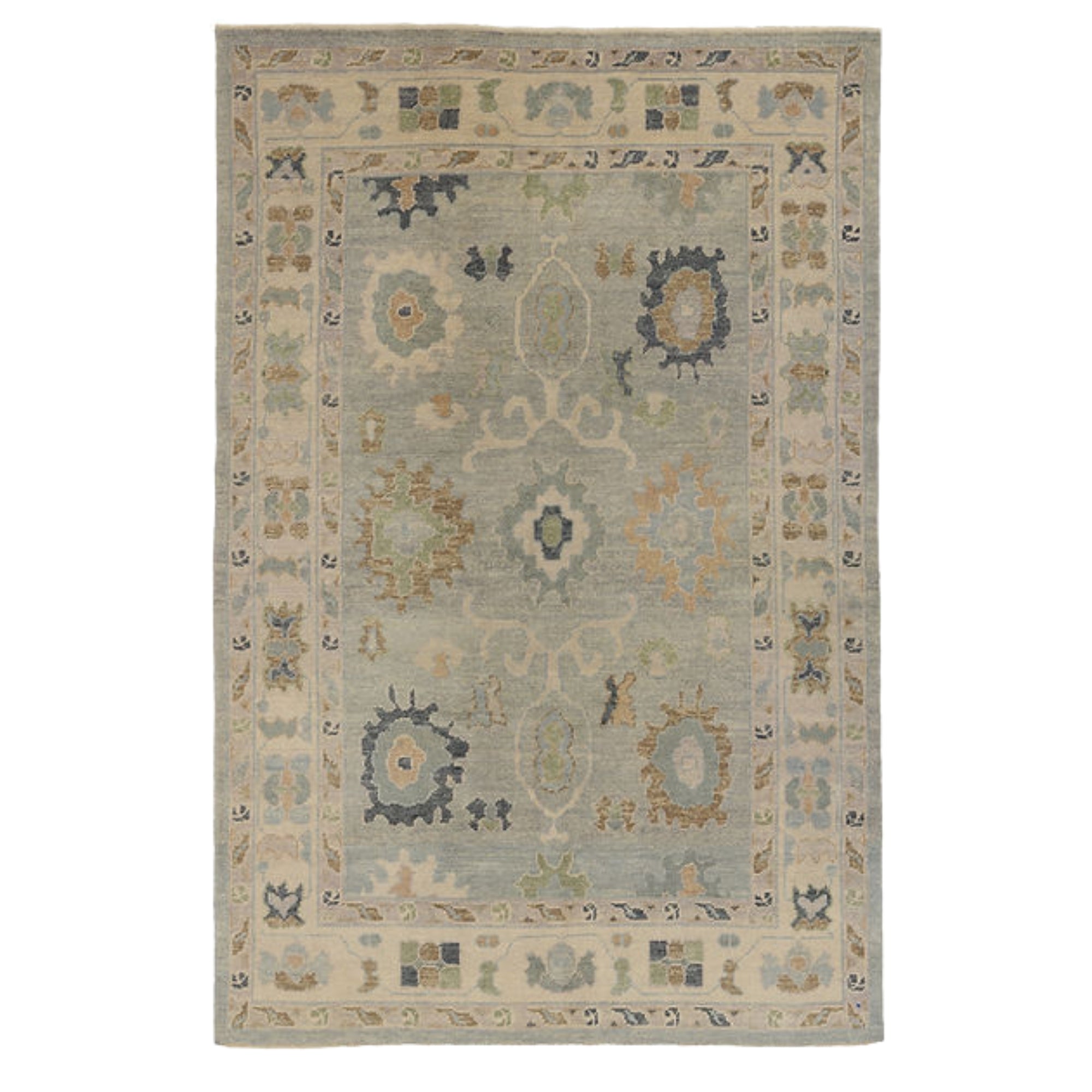 6.1 x 9.4 ft Hand Knotted Oushak Rug