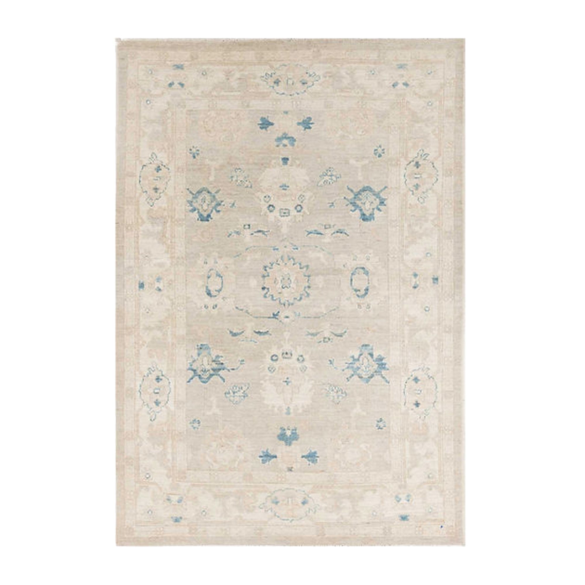 3.10 x 5.9 ft Hand Knotted Oushak Rug