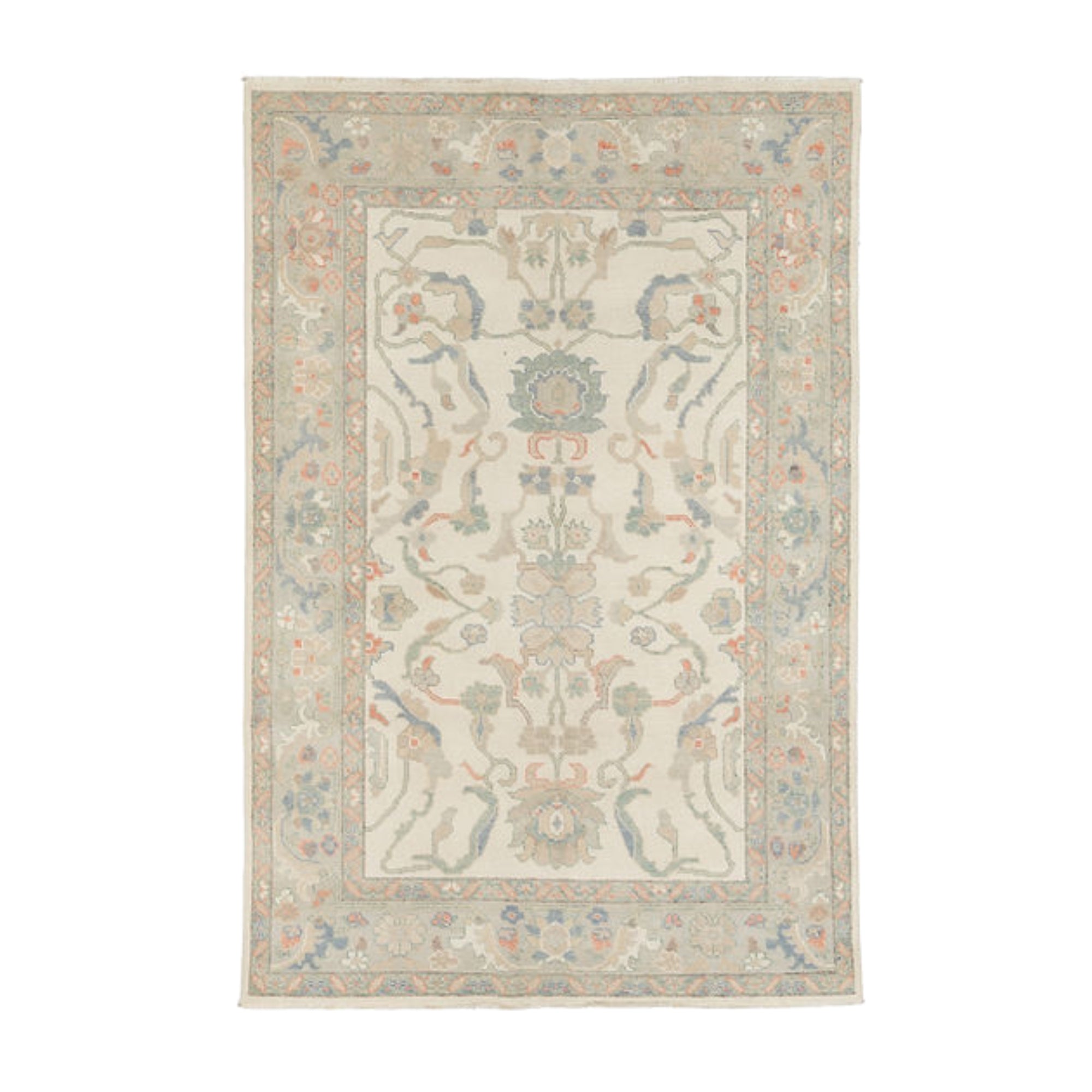6 x 9.1 ft Hand Knotted Oushak Rug