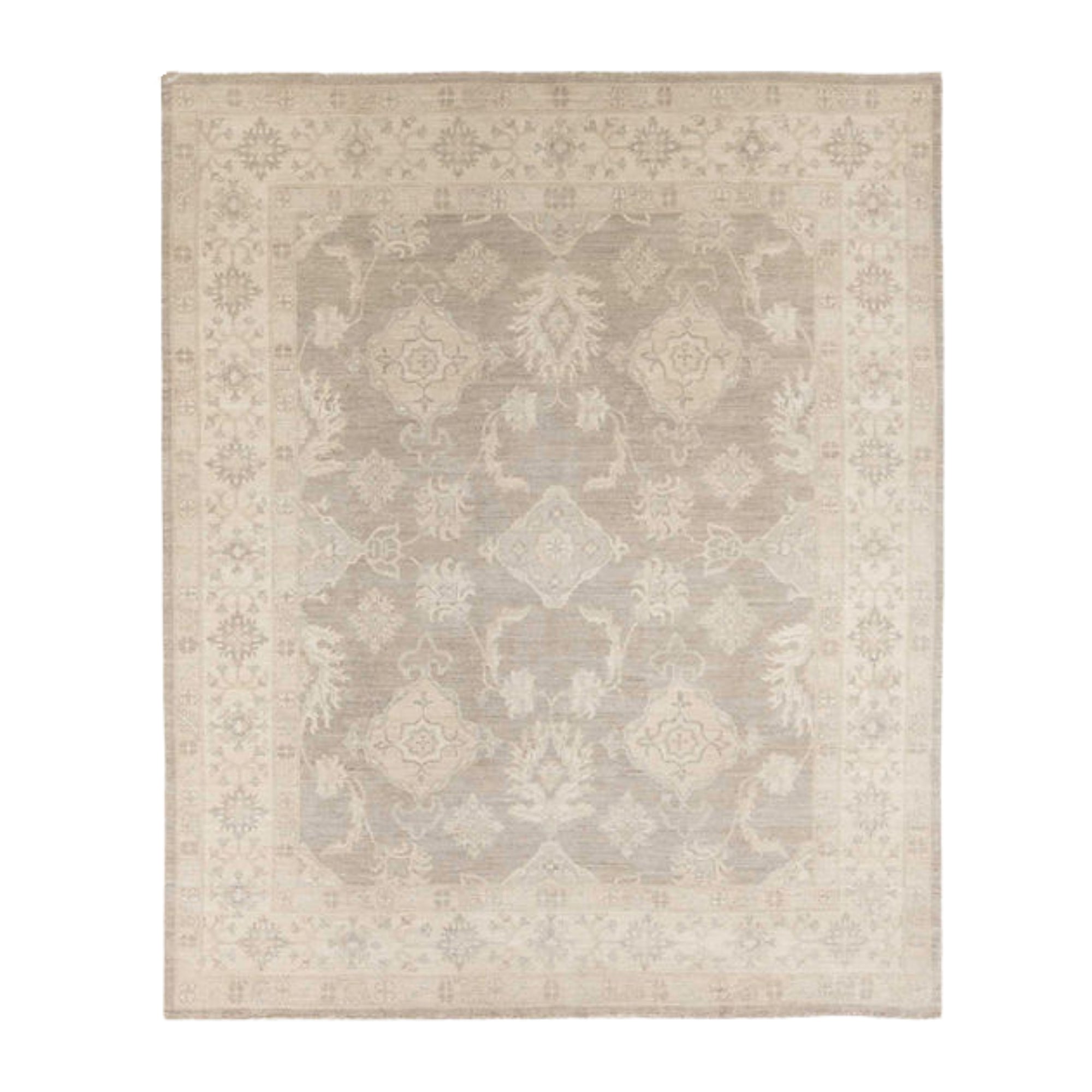 7.7 x 9.9 ft Hand Knotted Oushak Rug