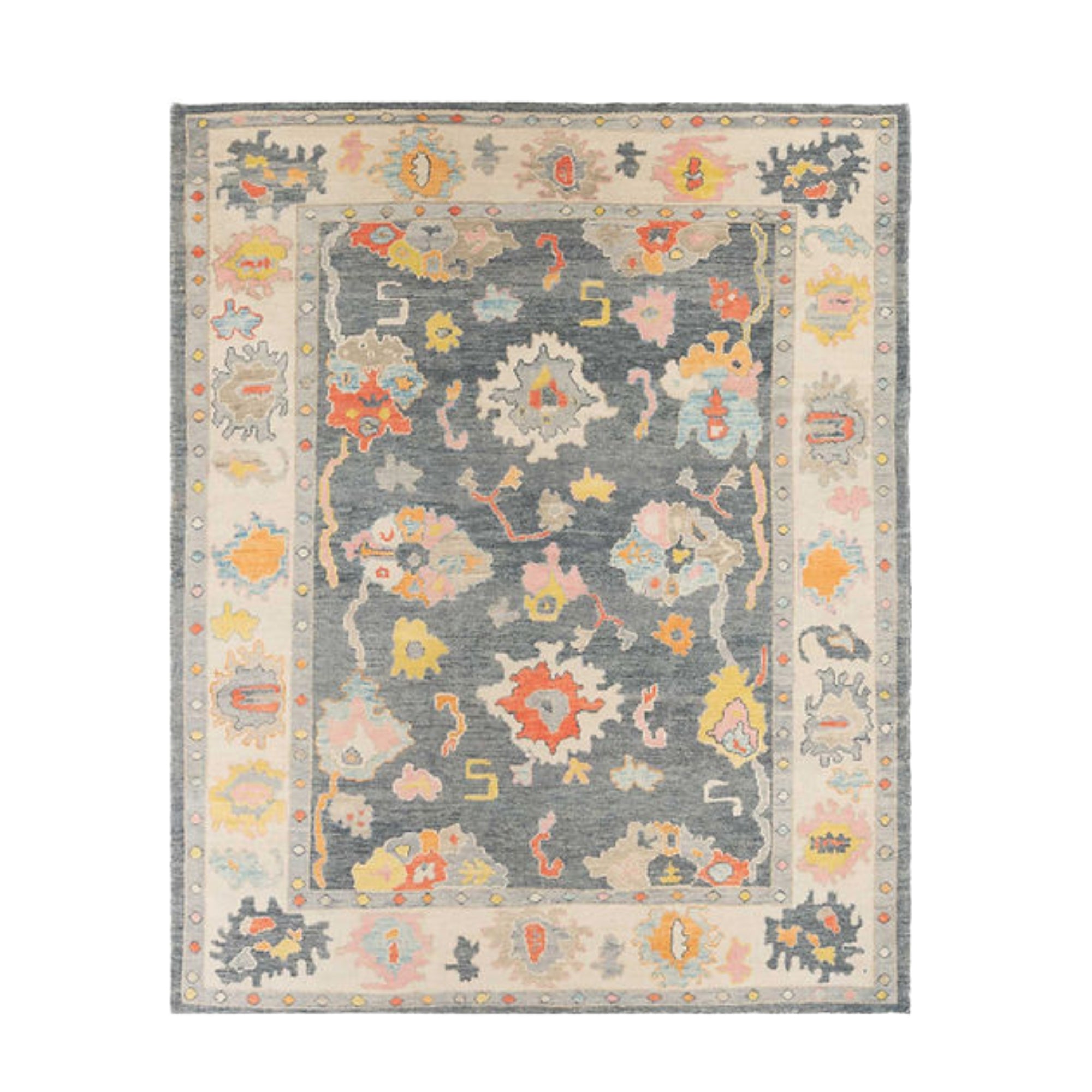 8.1 x 10.1 ft Hand Knotted Oushak Rug