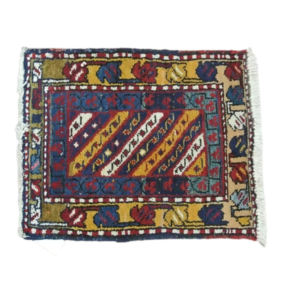 1.9 x 2.1 ft Hand Knotted Persian Heriz Rug