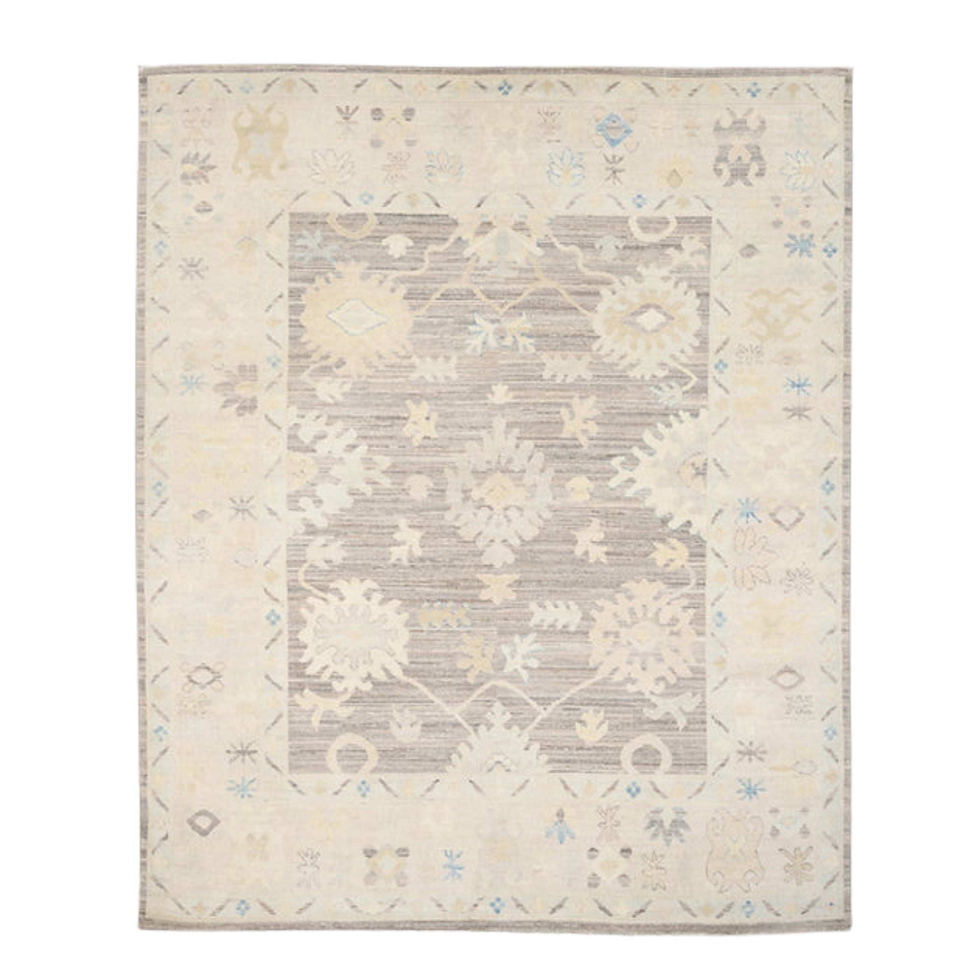 8.3 x 9.4 ft Hand Knotted Oushak Rug