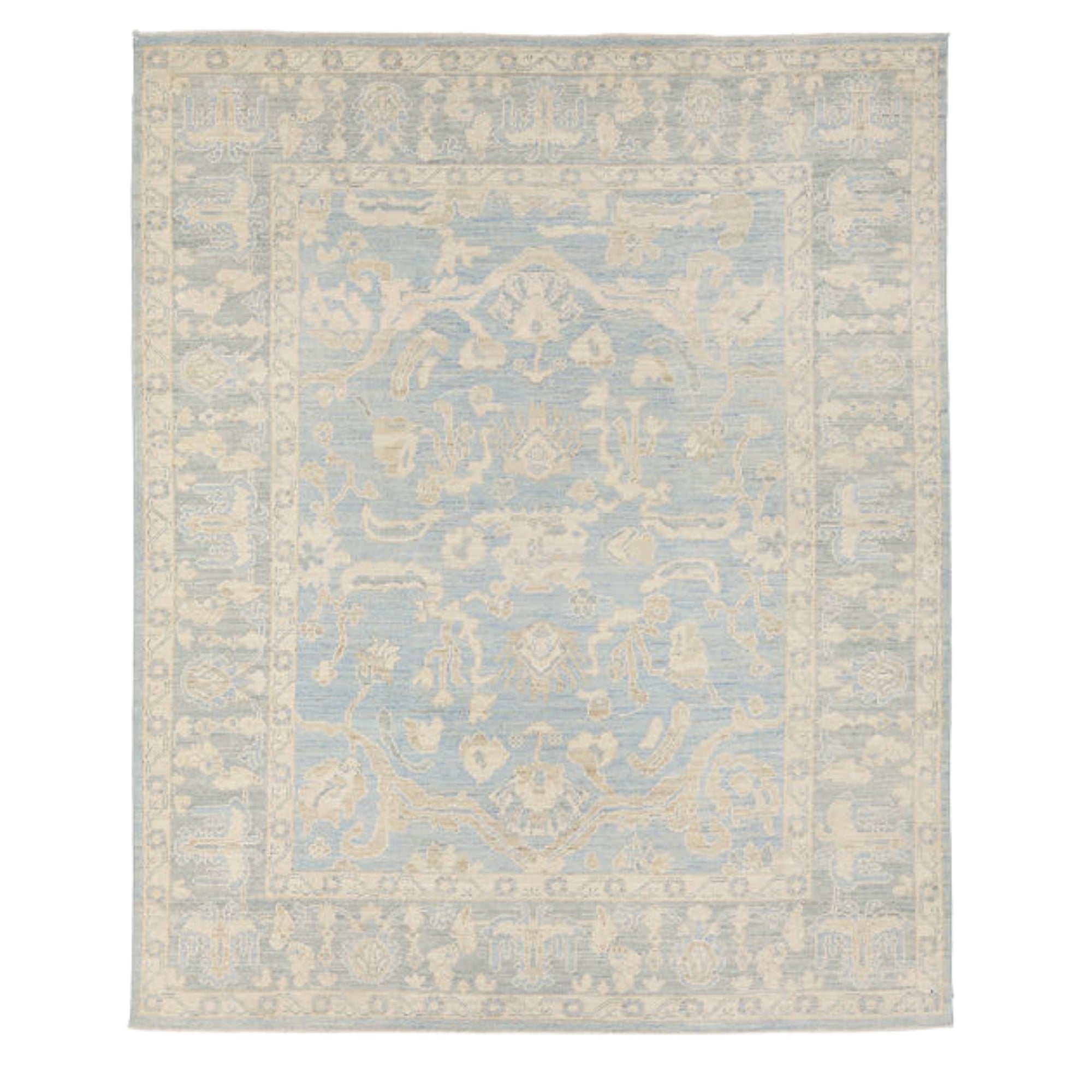7.9 x 10 ft Hand Knotted Oushak Rug