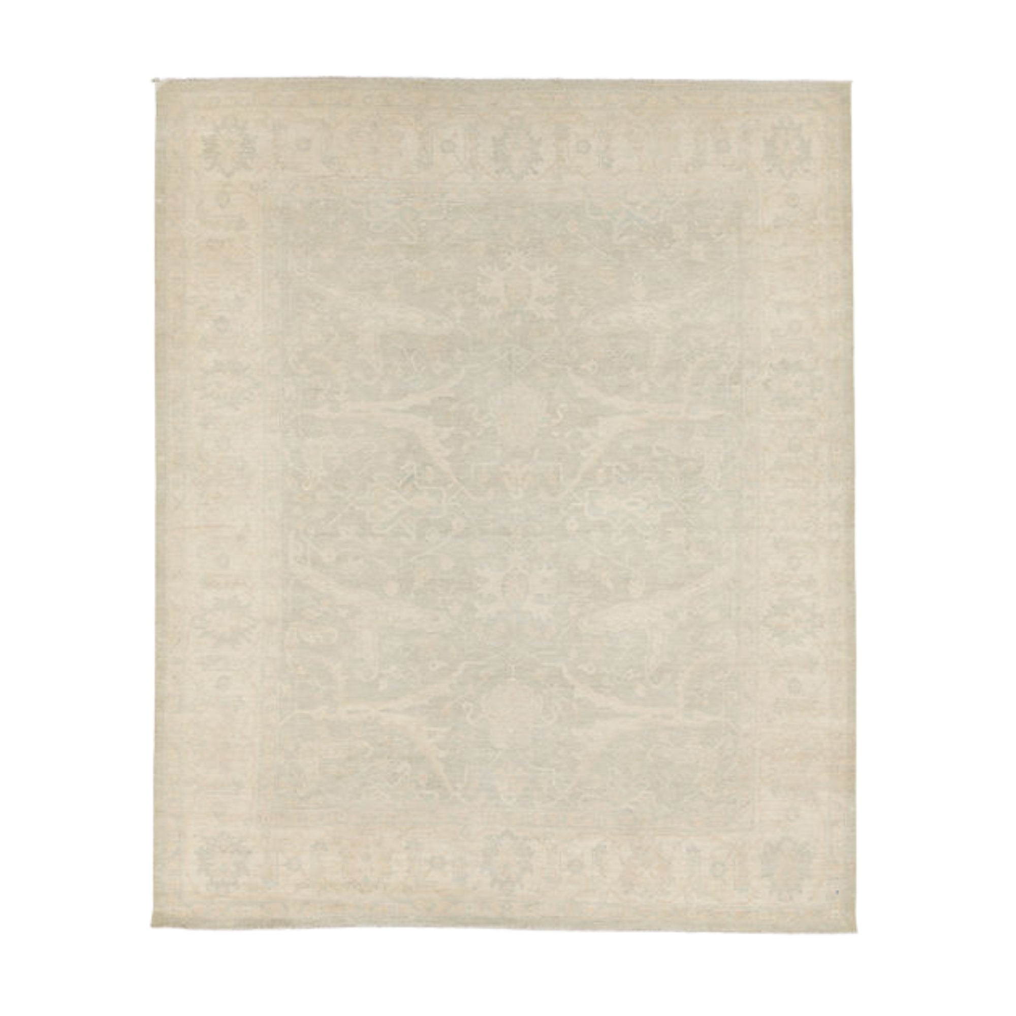 8 x 9.9 ft Hand Knotted Oushak Rug