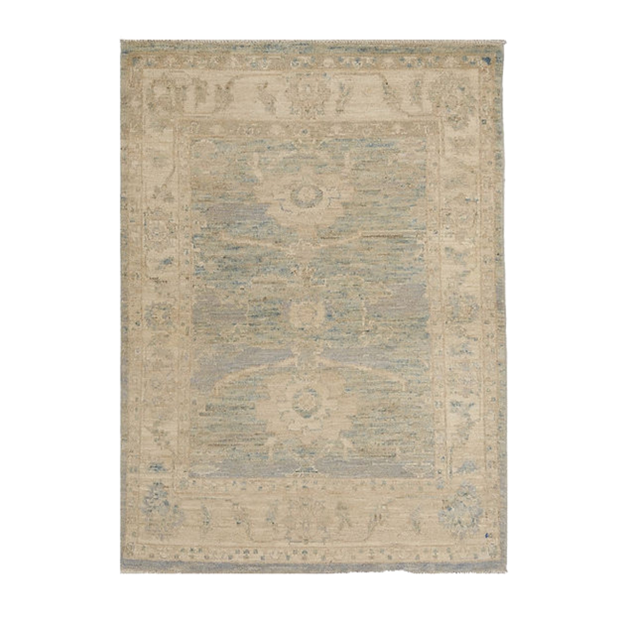 3 x 4.3 ft Hand Knotted Oushak Rug