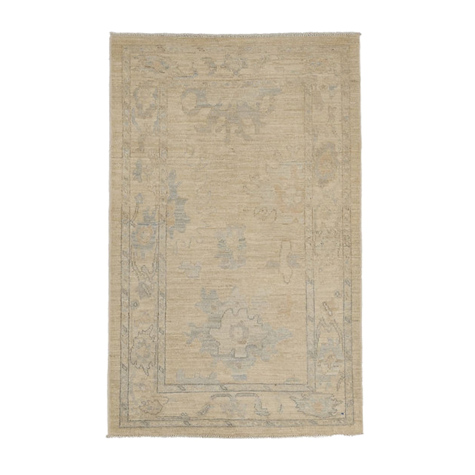 3.1 x 4.11 ft Hand Knotted Oushak Rug