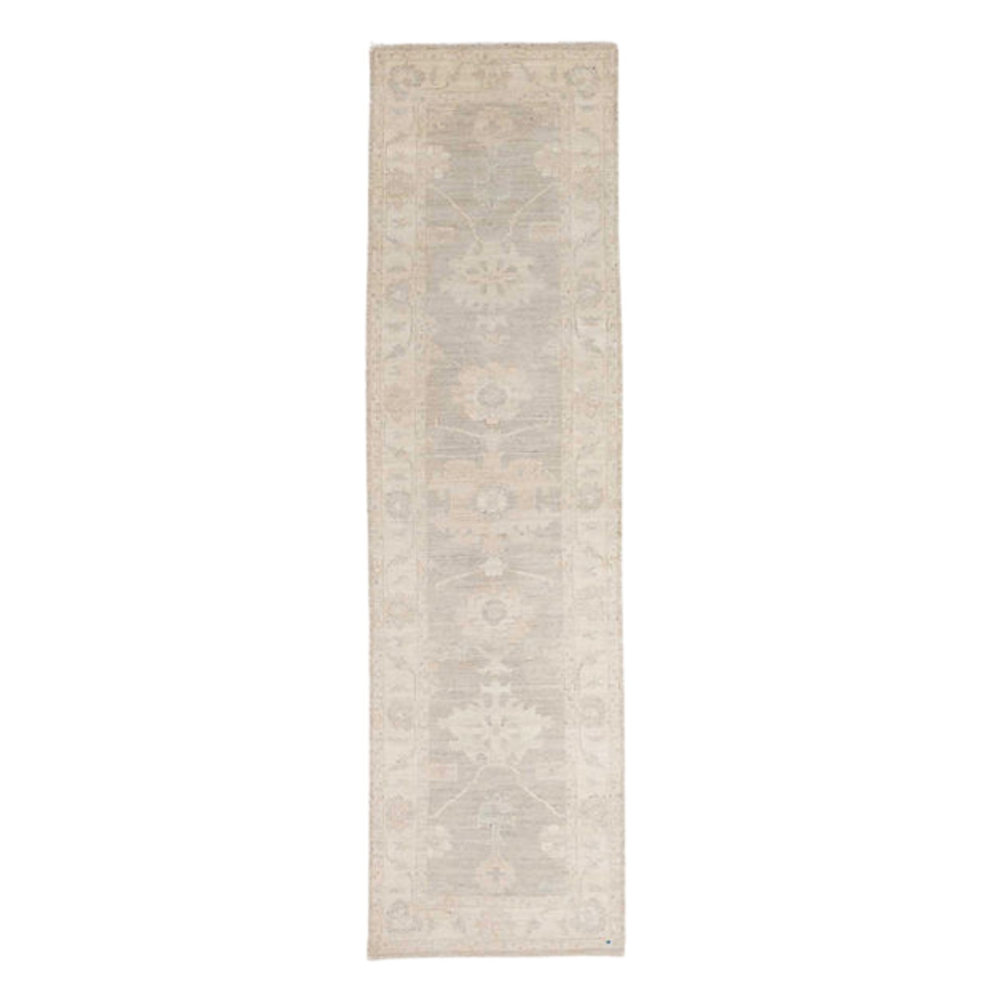 2.9 x 9.7 ft Hand Knotted Oushak Runner
