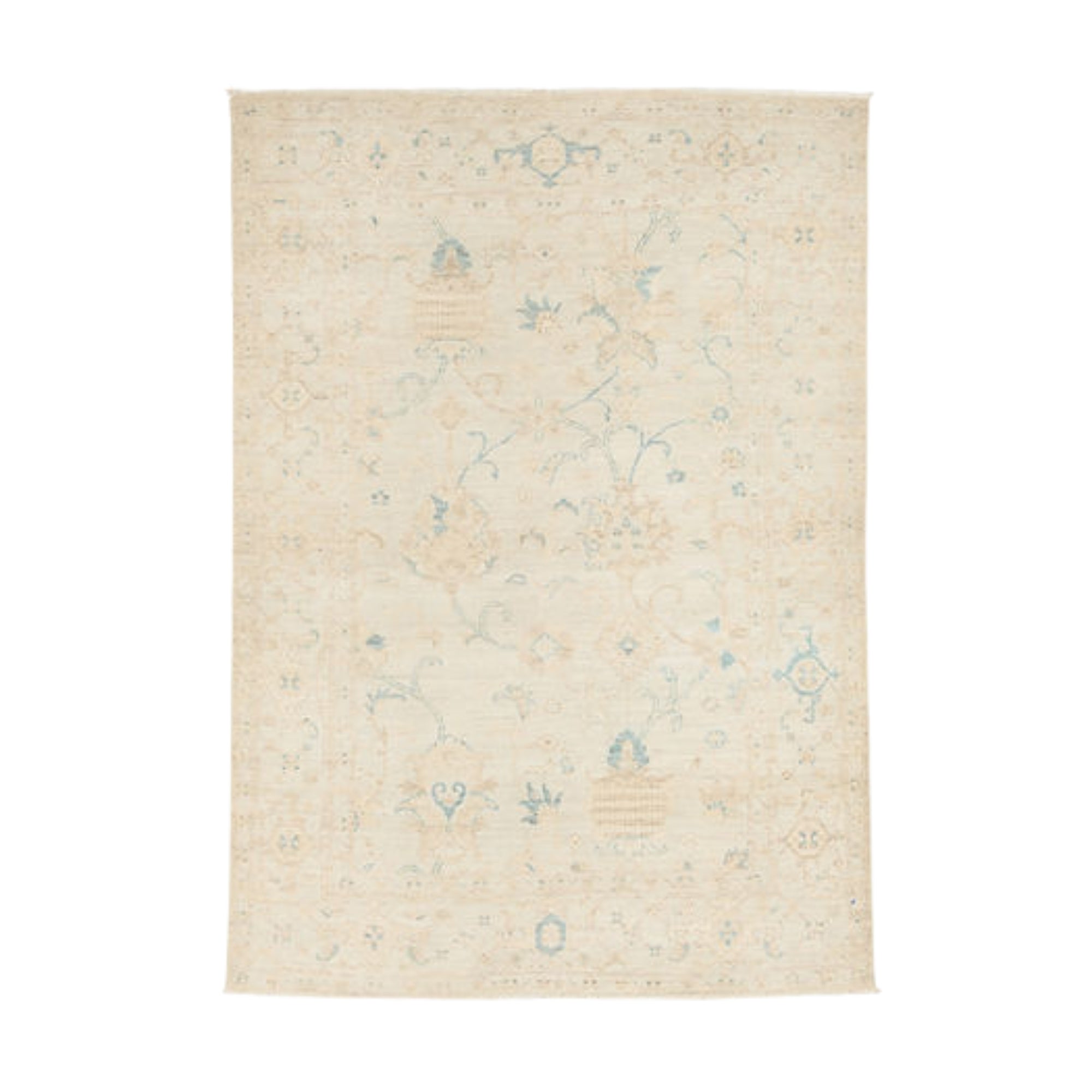 4.10 x 6.9 ft Hand Knotted Oushak Rug