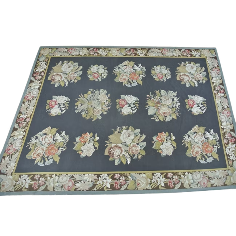 8.10 x 11.6 ft Handwoven Needlepoint Rug