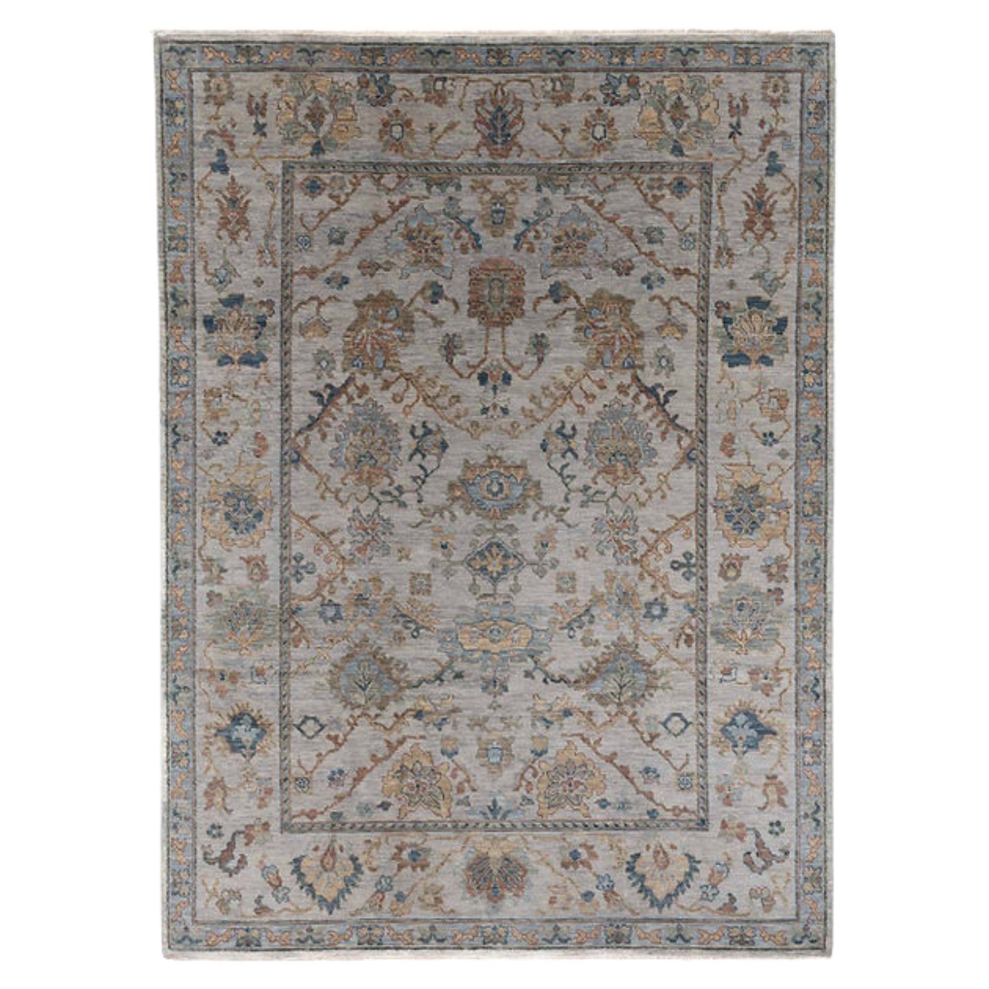 8.11 x 12.2 ft Hand Knotted Oushak Rug