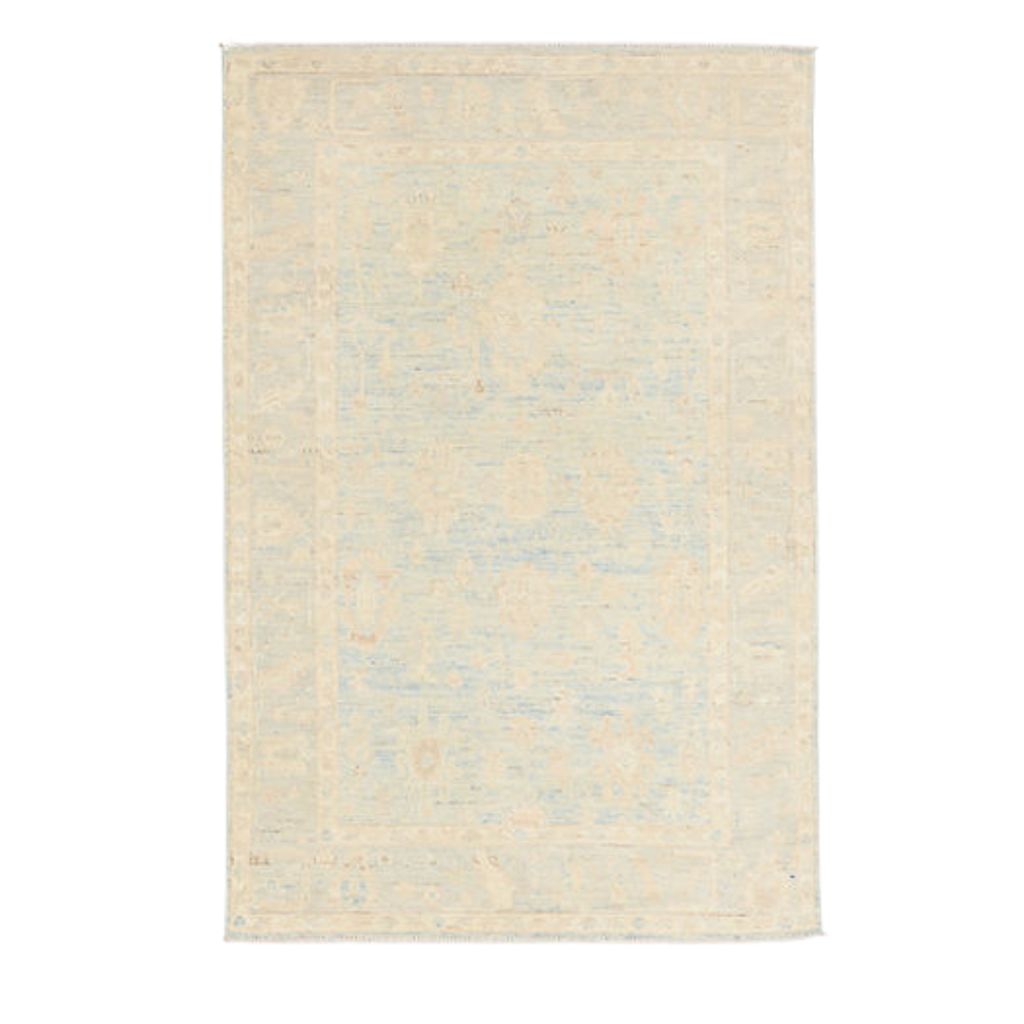 4 x 6.2 ft Hand Knotted Oushak Rug